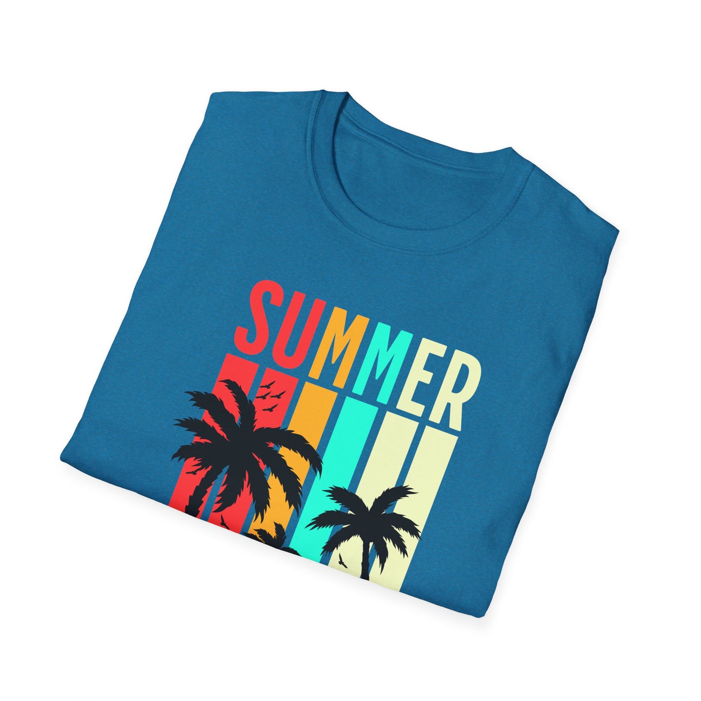 Summer Vibes Unisex T-Shirt, Beach Party Shirt, Casual Wear, Gift for Friends, Vacation Outfit, Coaster Inspired Design
