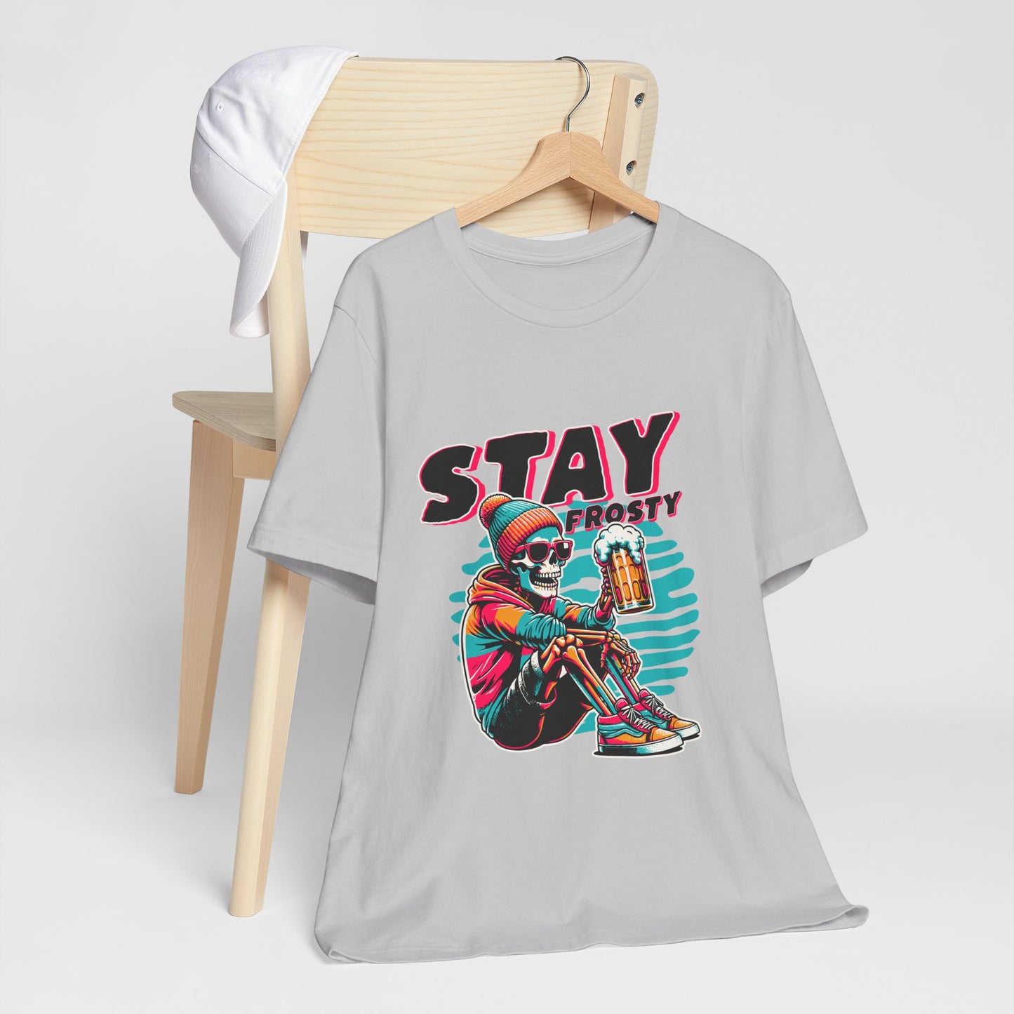 Stay Frosty Unisex Tee, Cool Graphic Shirt, Summer Vibes, Casual Wear, Gift for Him, Music Festival Fashion
