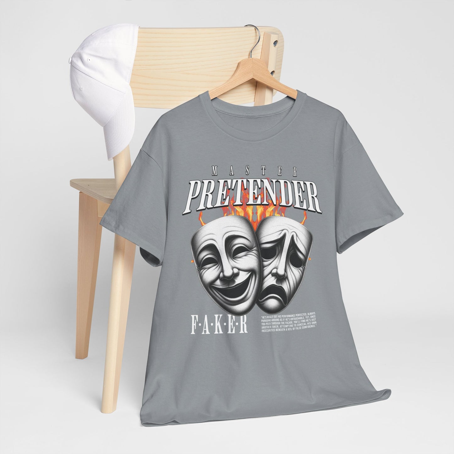 Theatrical Masks Unisex Heavy Cotton Tee, Perfect for Drama Lovers, Gift for Actors, Casual Wear, Theatre Fan Apparel