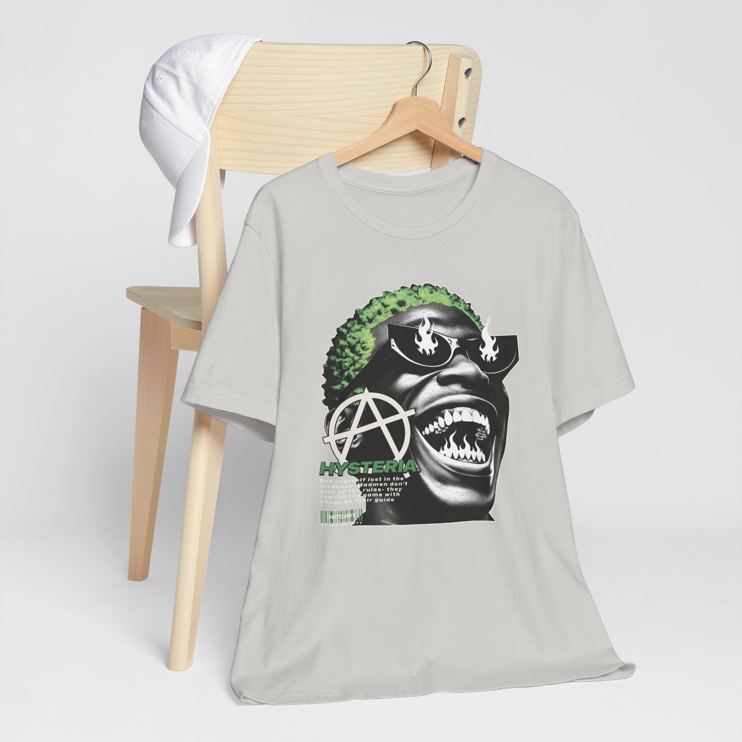 Bold Graphic Tee, Edgy Streetwear Shirt, Urban Casual Wear, Unisex Fashion Top, Gift for Music Lovers, Distinctive Artwork Tee