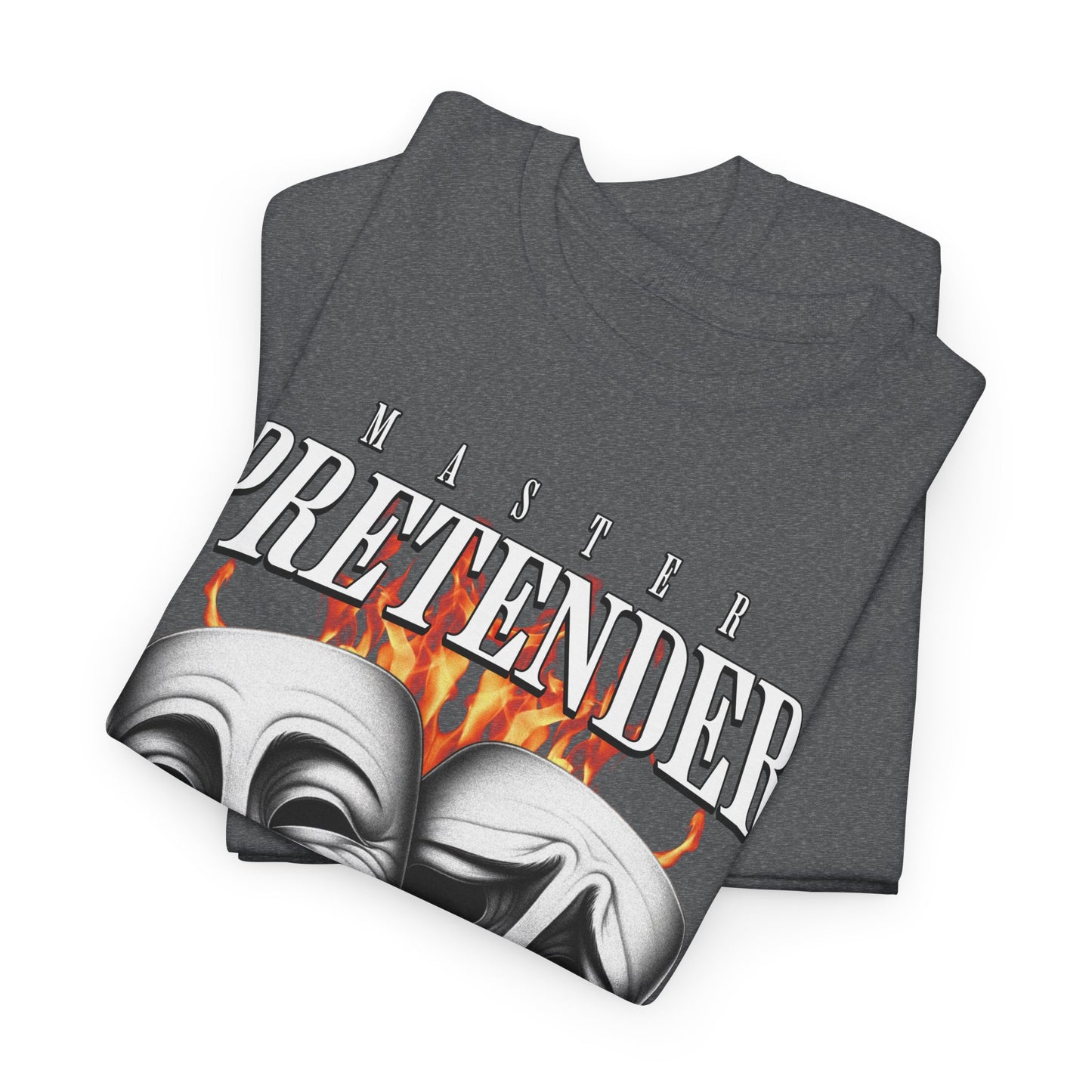 Theatrical Masks Unisex Heavy Cotton Tee, Perfect for Drama Lovers, Gift for Actors, Casual Wear, Theatre Fan Apparel