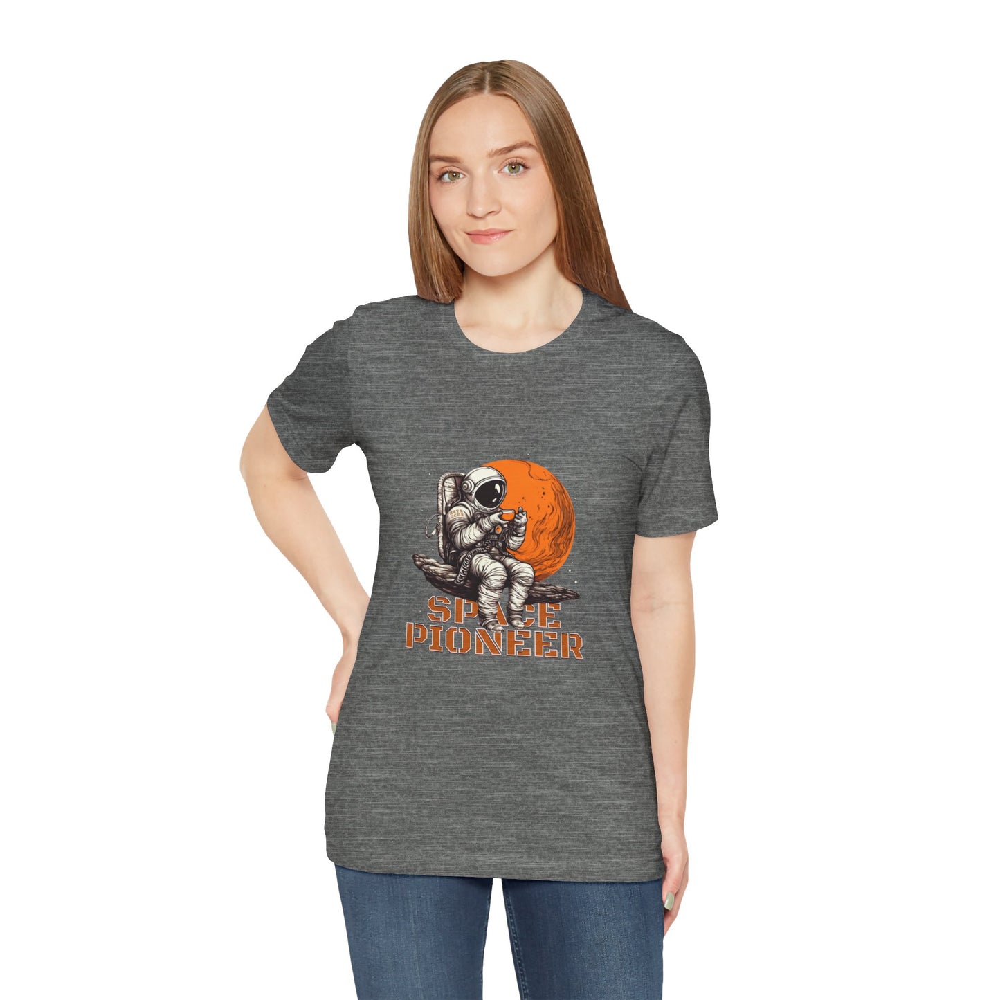 Space Pioneer Astronaut Tee, Cosmic Shirt, Gift for Astro Lovers, Unisex Graphic Tee, Sci-Fi T-Shirt, Casual Spacewear
