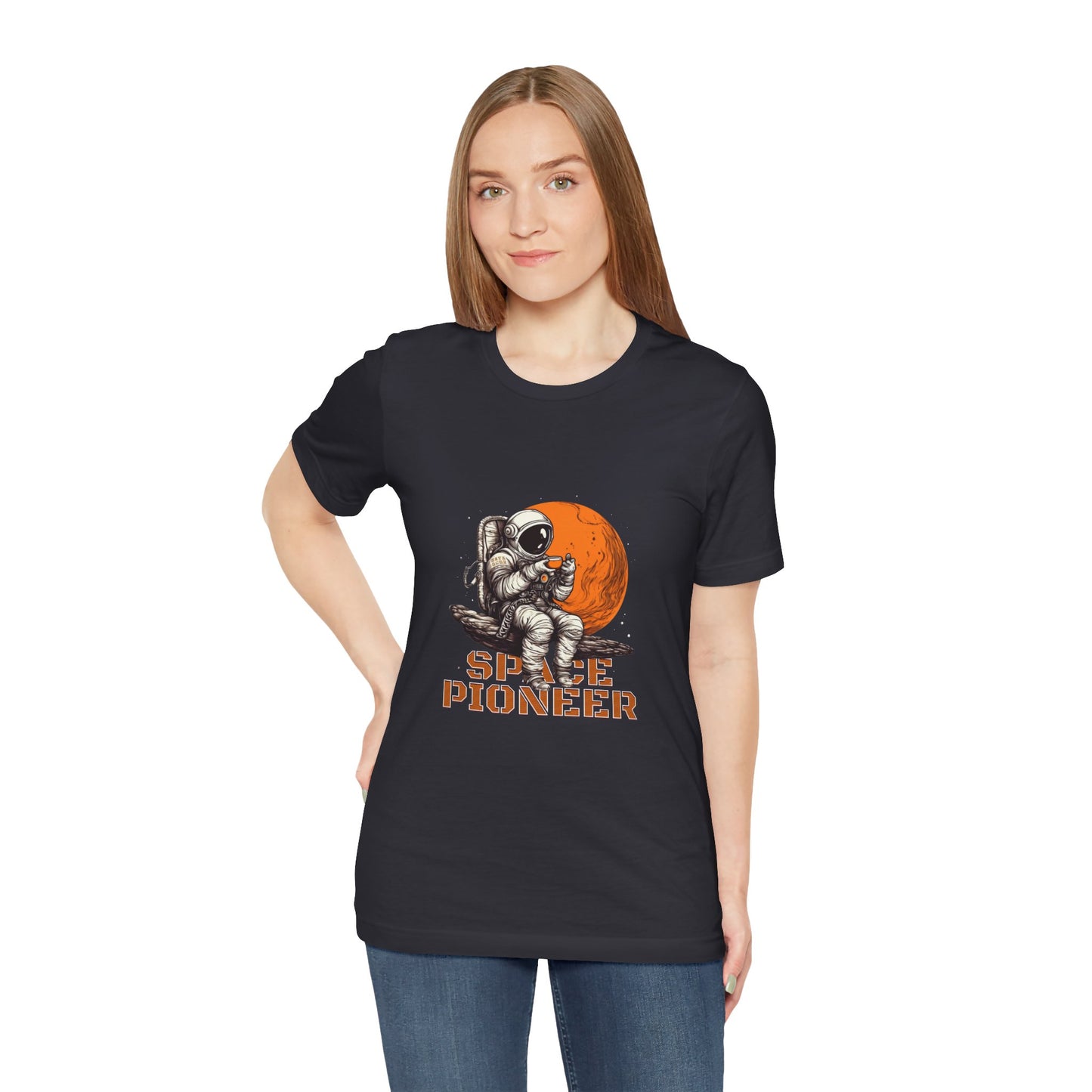 Space Pioneer Astronaut Tee, Cosmic Shirt, Gift for Astro Lovers, Unisex Graphic Tee, Sci-Fi T-Shirt, Casual Spacewear