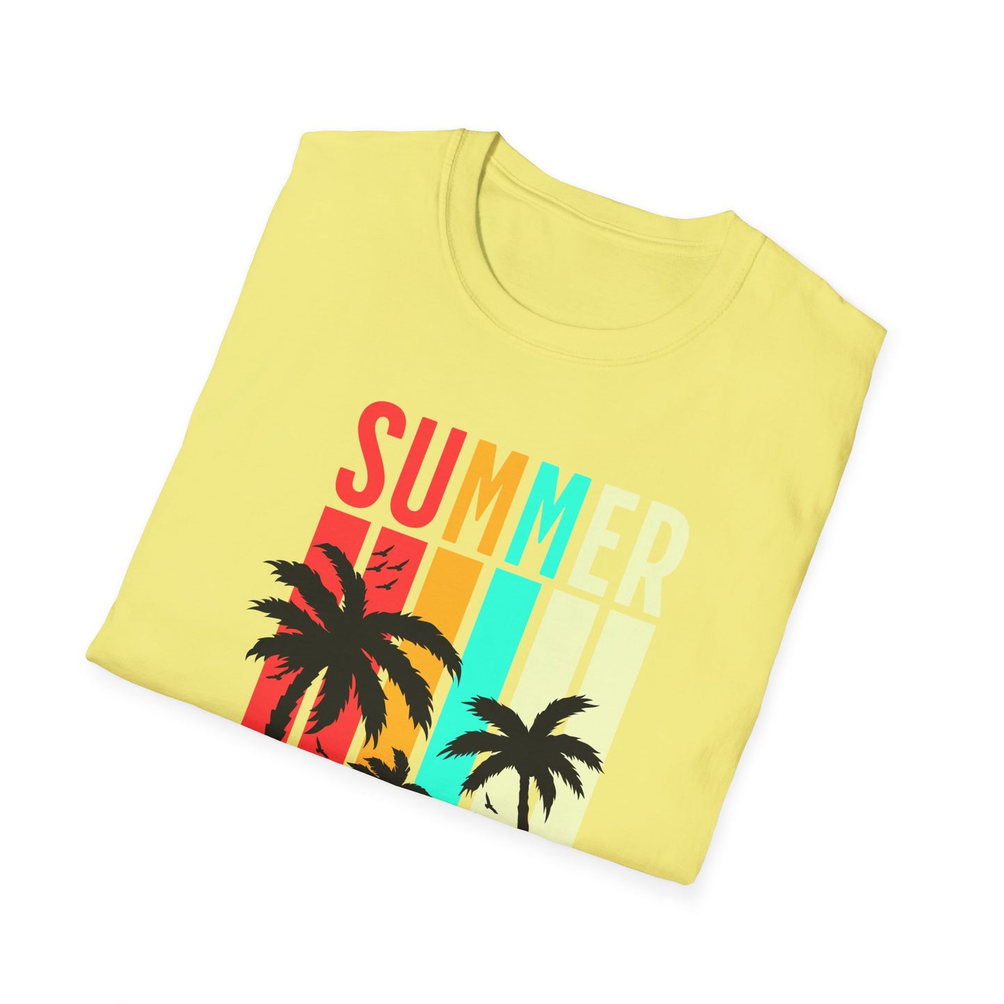 Summer Vibes Unisex T-Shirt, Beach Party Shirt, Casual Wear, Gift for Friends, Vacation Outfit, Coaster Inspired Design