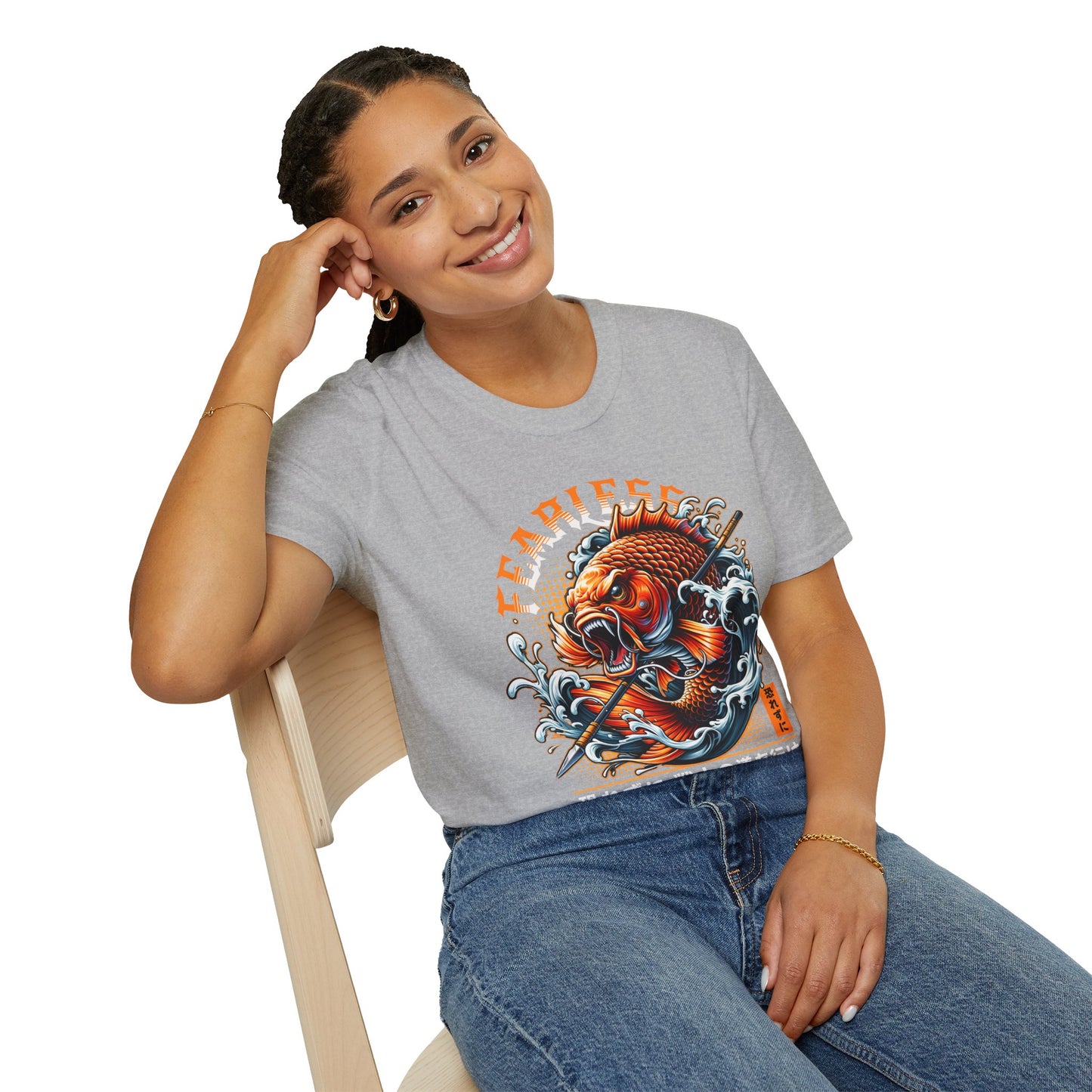 Fearless Koi Unisex Softstyle T-Shirt - Inspirational Gift, Casual Wear, Everyday Comfort, Success Apparel, Relaxed Fit