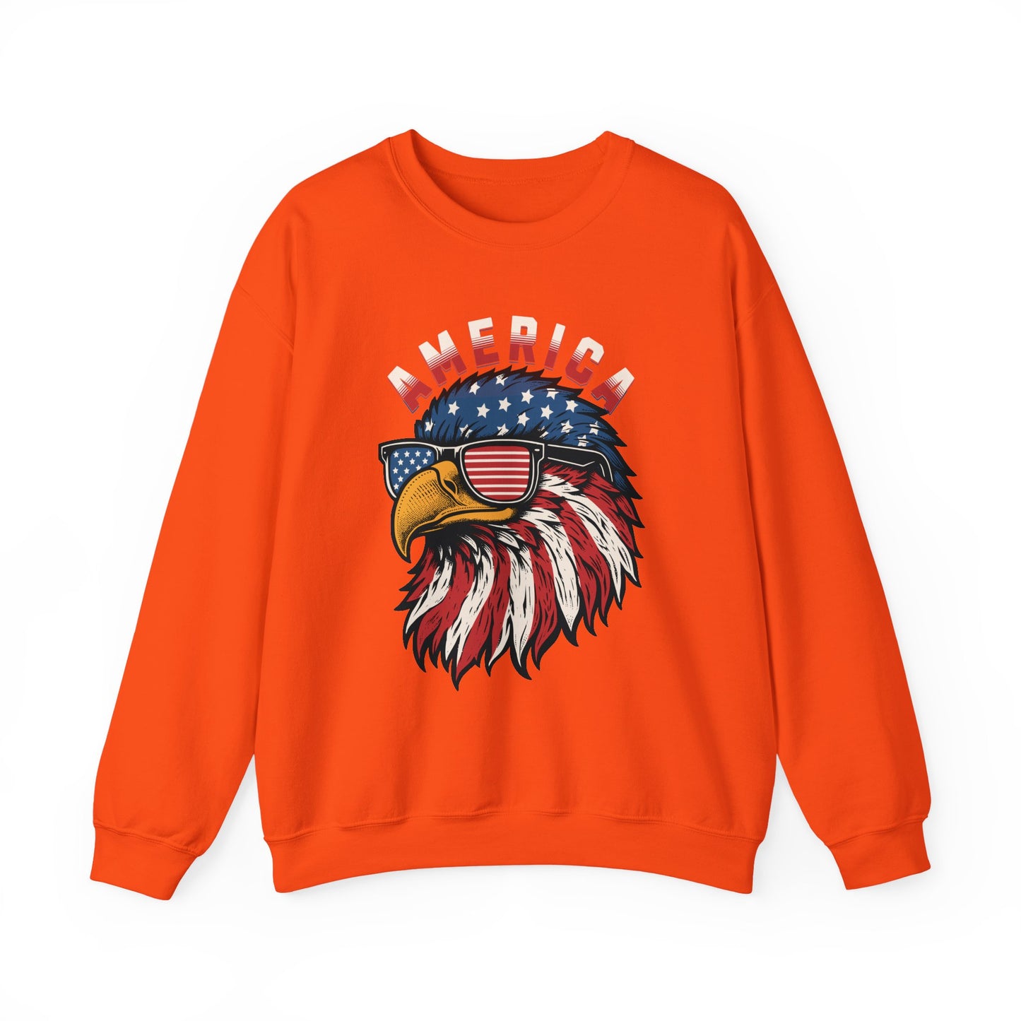 Patriotic Eagle Crewneck Sweatshirt, America Sweatshirt, Unisex Pullover, 4th of July Shirt, Eagle Graphic Sweatshirt