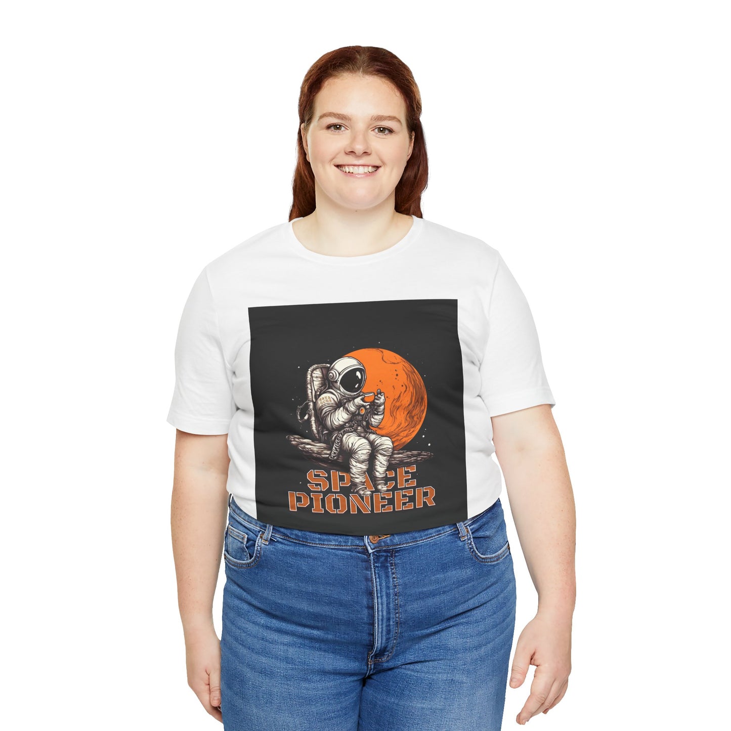 Space Pioneer Unisex Tee - Astronaut Graphic Shirt, Cool Space Themed Gift, Sci-Fi Lover Apparel, Casual Wear, Cosmic Adventure