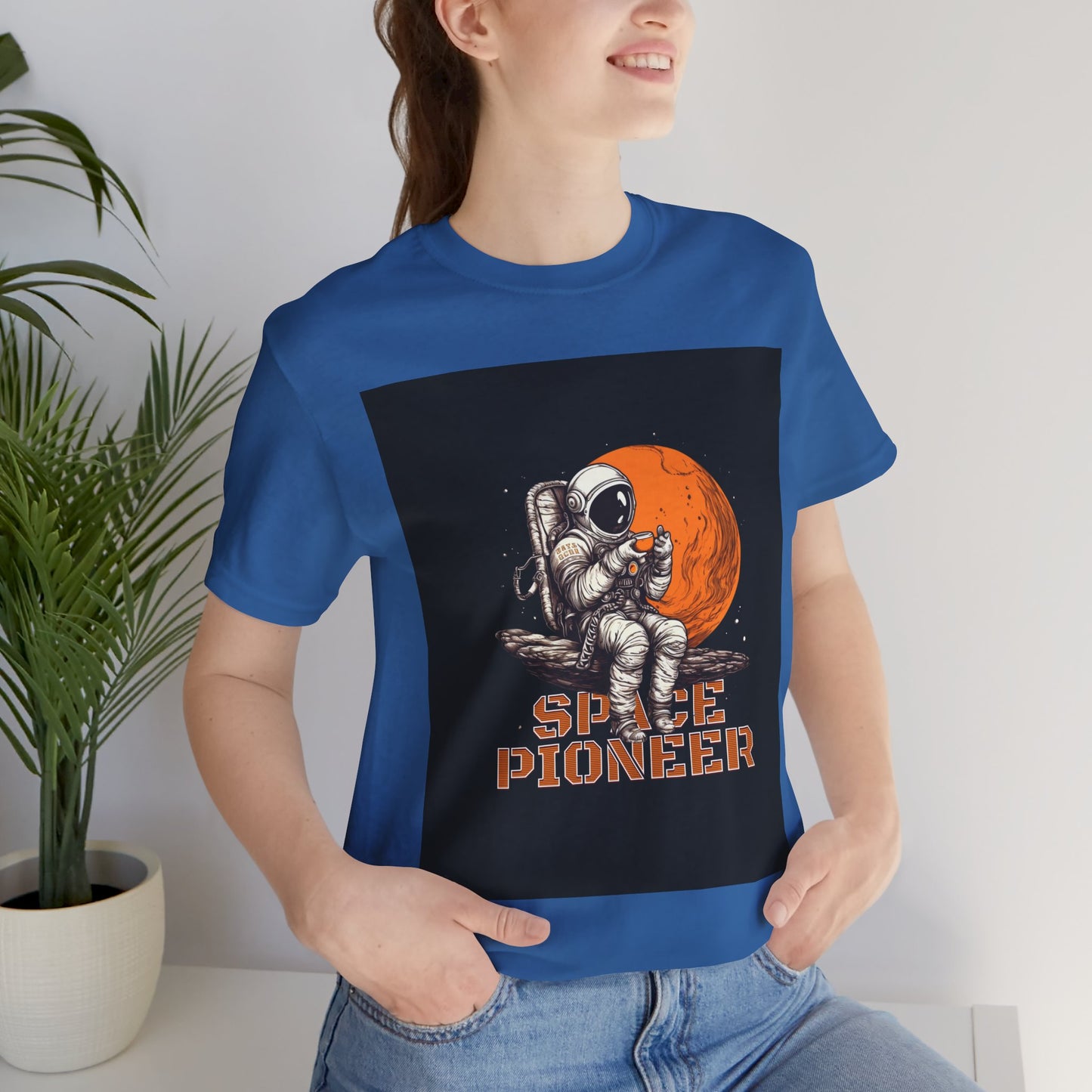 Space Pioneer Unisex Tee - Astronaut Graphic Shirt, Cool Space Themed Gift, Sci-Fi Lover Apparel, Casual Wear, Cosmic Adventure