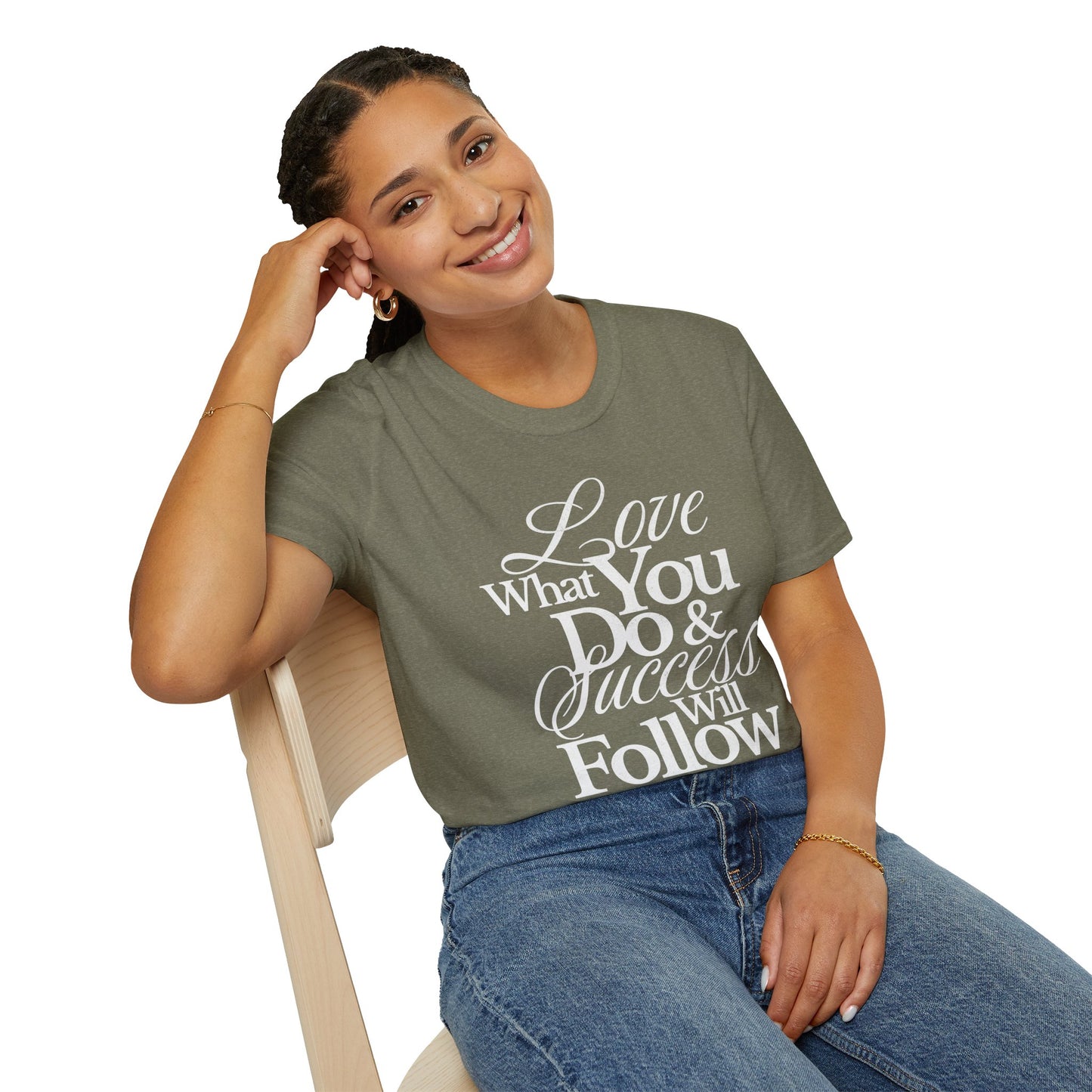 Motivational Quote Unisex Softstyle T-Shirt - Inspirational Gift, Casual Wear, Everyday Comfort, Success Apparel, Relaxed Fit