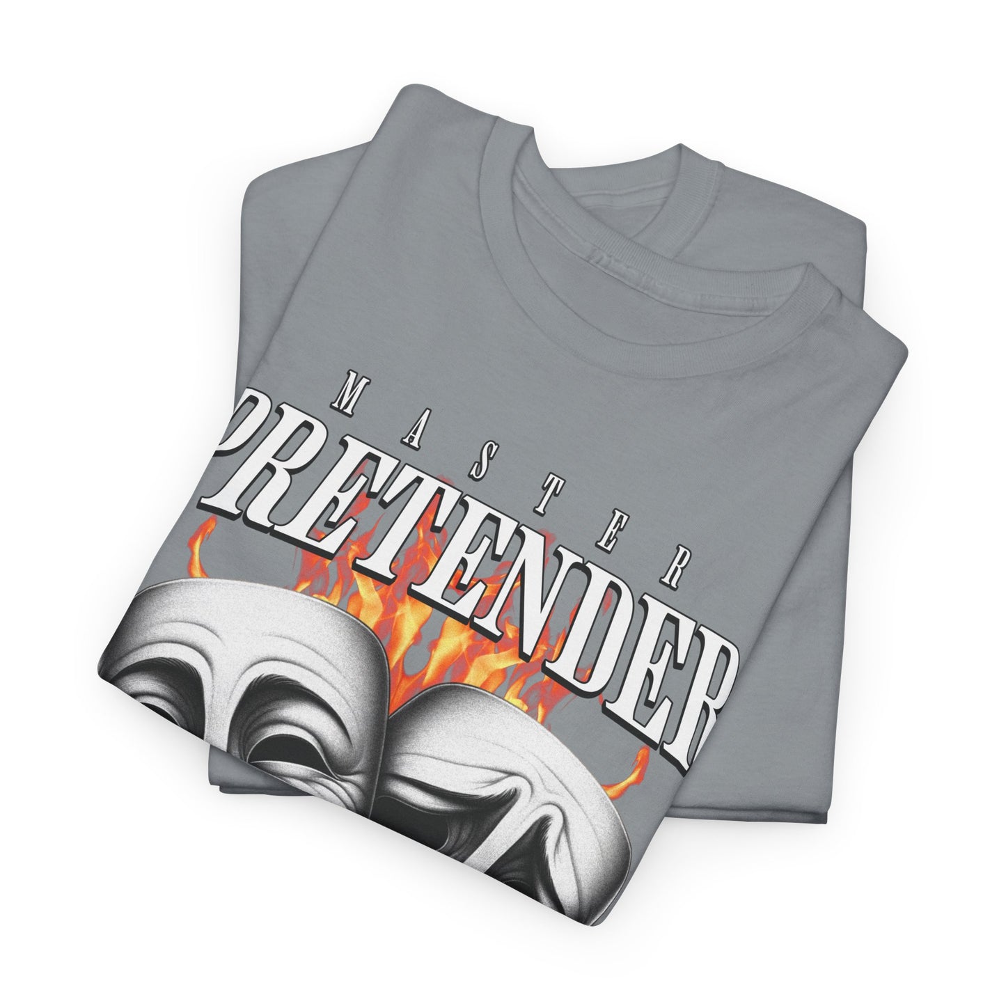 Theatrical Masks Unisex Heavy Cotton Tee, Perfect for Drama Lovers, Gift for Actors, Casual Wear, Theatre Fan Apparel