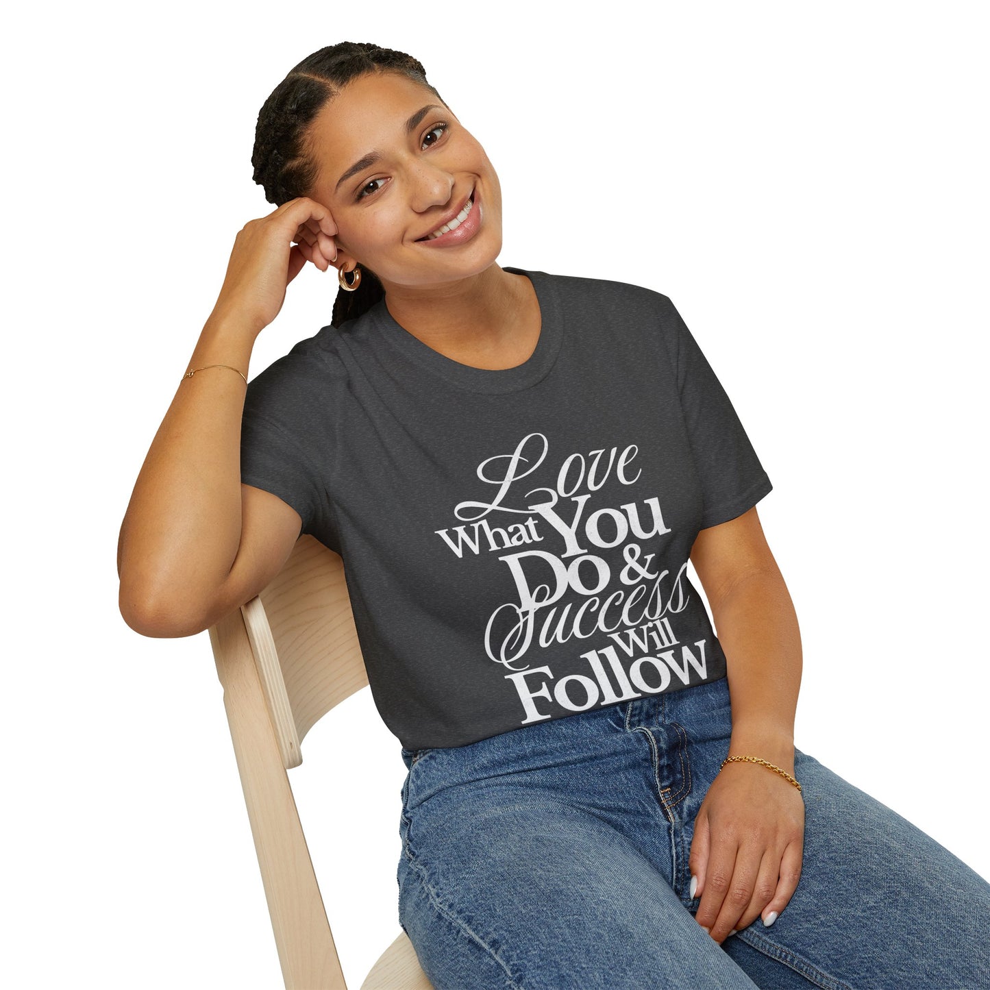 Motivational Quote Unisex Softstyle T-Shirt - Inspirational Gift, Casual Wear, Everyday Comfort, Success Apparel, Relaxed Fit