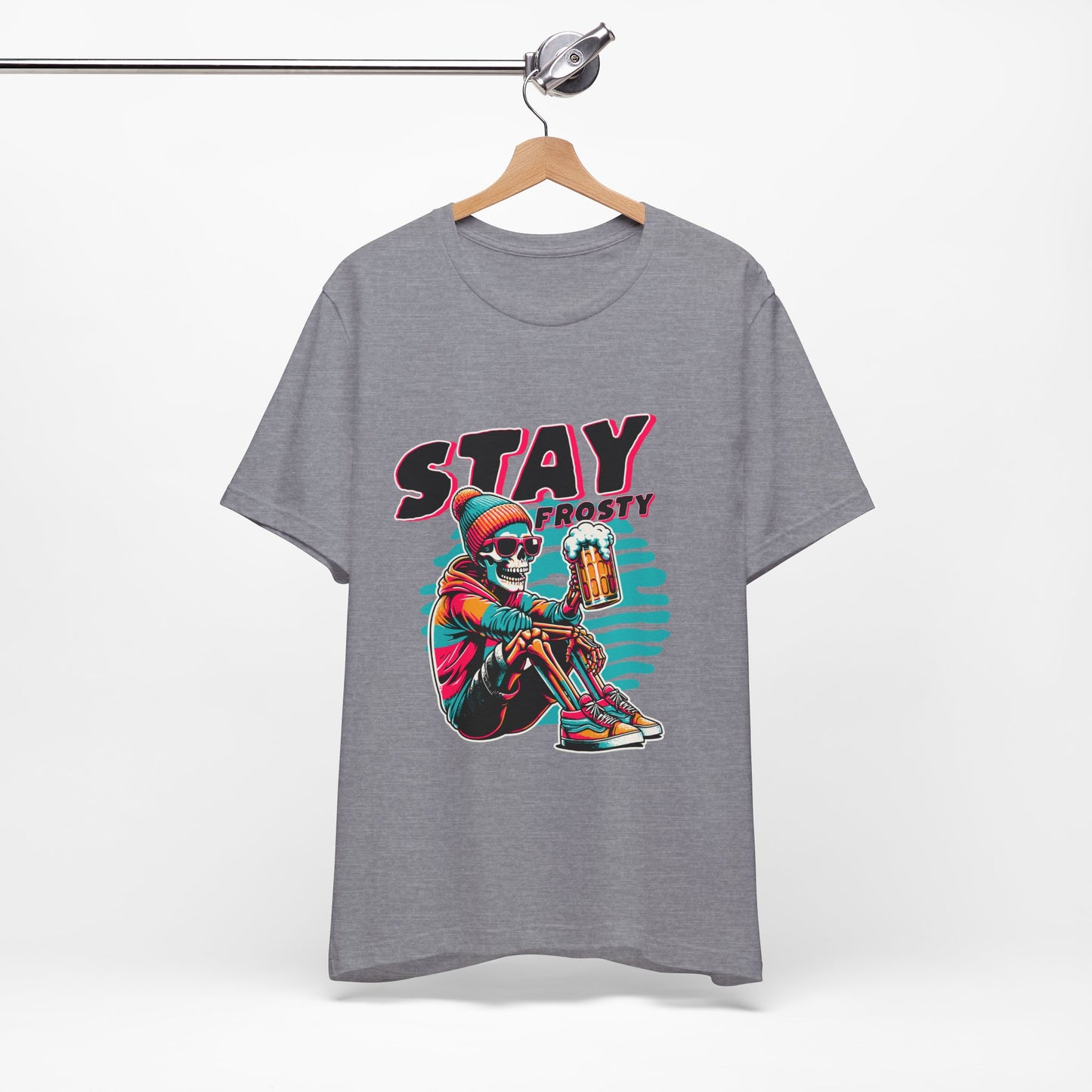 Stay Frosty Unisex Tee, Cool Graphic Shirt, Summer Vibes, Casual Wear, Gift for Him, Music Festival Fashion