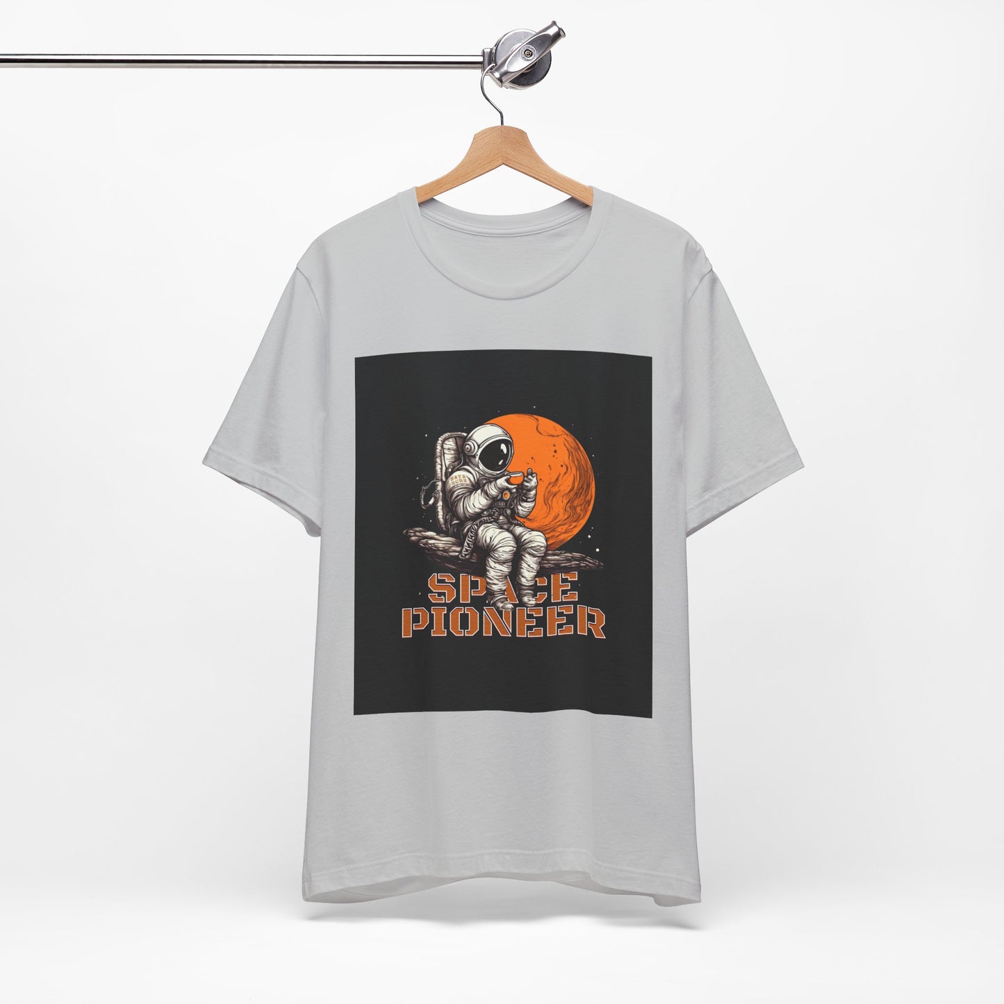 Space Pioneer Unisex Tee - Astronaut Graphic Shirt, Cool Space Themed Gift, Sci-Fi Lover Apparel, Casual Wear, Cosmic Adventure