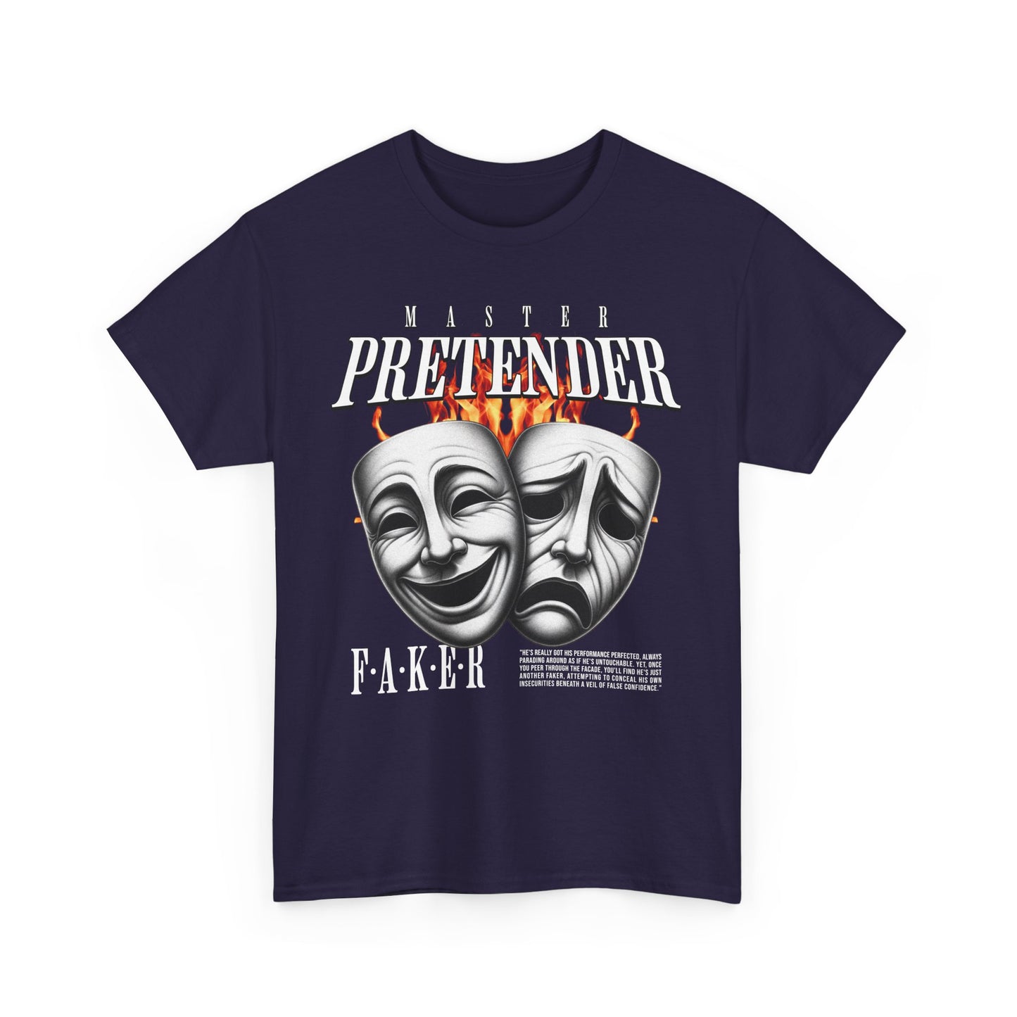 Theatrical Masks Unisex Heavy Cotton Tee, Perfect for Drama Lovers, Gift for Actors, Casual Wear, Theatre Fan Apparel
