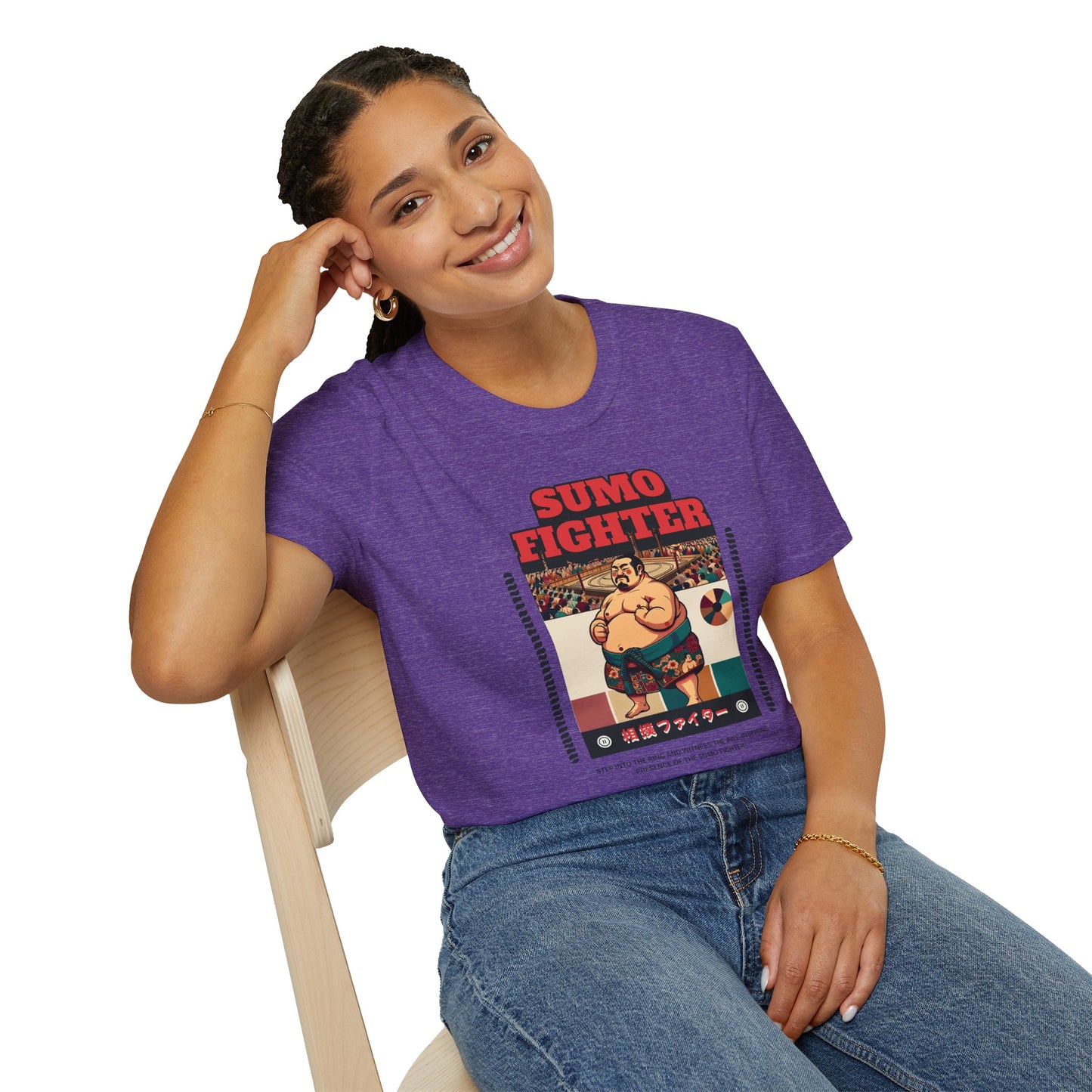 Sumo Fighter Graphic Tee | Fun Unisex T-Shirt for Sports Fans, Unique Gift, Casual Style, Anime Lovers, Vintage Aesthetic