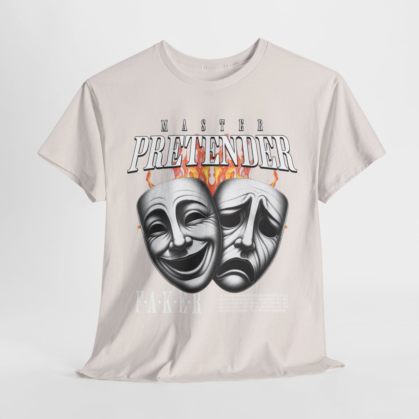 Theatrical Masks Unisex Heavy Cotton Tee, Perfect for Drama Lovers, Gift for Actors, Casual Wear, Theatre Fan Apparel