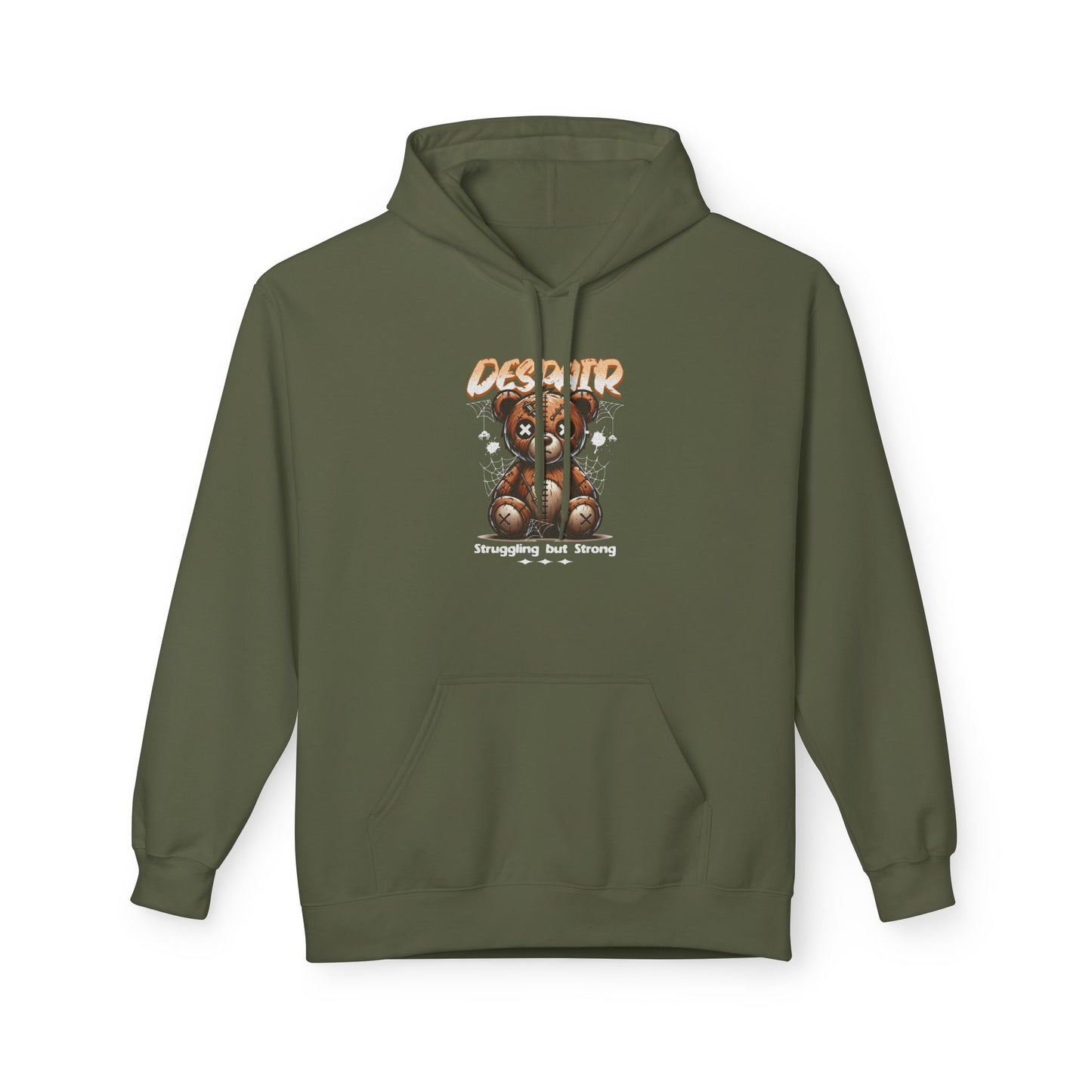 Despair Bear Hoodie | Cozy Graphic Fleece Sweatshirt for Comfort | Cute Gift for Friends | Fall Essentials | Unisex Casual Wear