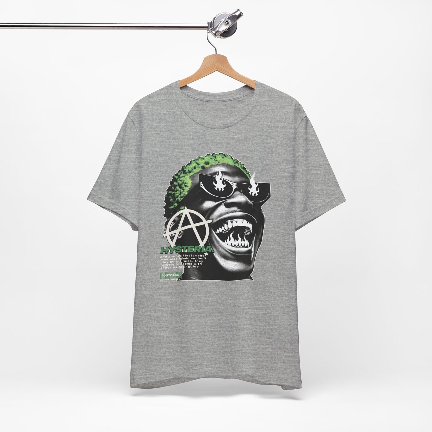 Bold Graphic Tee, Edgy Streetwear Shirt, Urban Casual Wear, Unisex Fashion Top, Gift for Music Lovers, Distinctive Artwork Tee