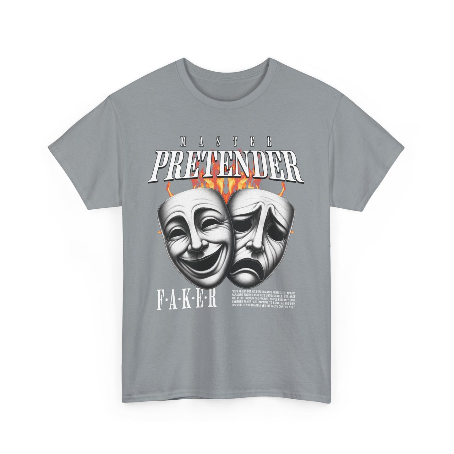 Theatrical Masks Unisex Heavy Cotton Tee, Perfect for Drama Lovers, Gift for Actors, Casual Wear, Theatre Fan Apparel
