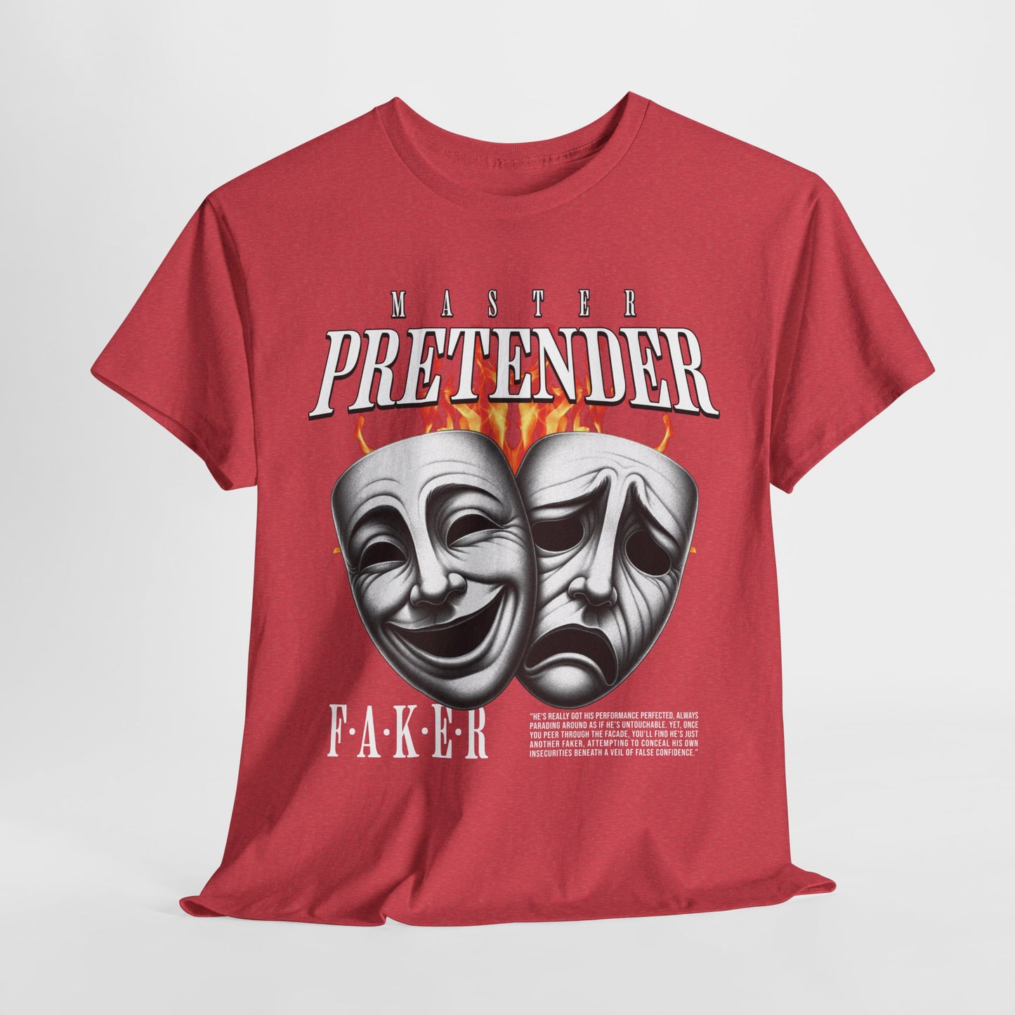 Theatrical Masks Unisex Heavy Cotton Tee, Perfect for Drama Lovers, Gift for Actors, Casual Wear, Theatre Fan Apparel