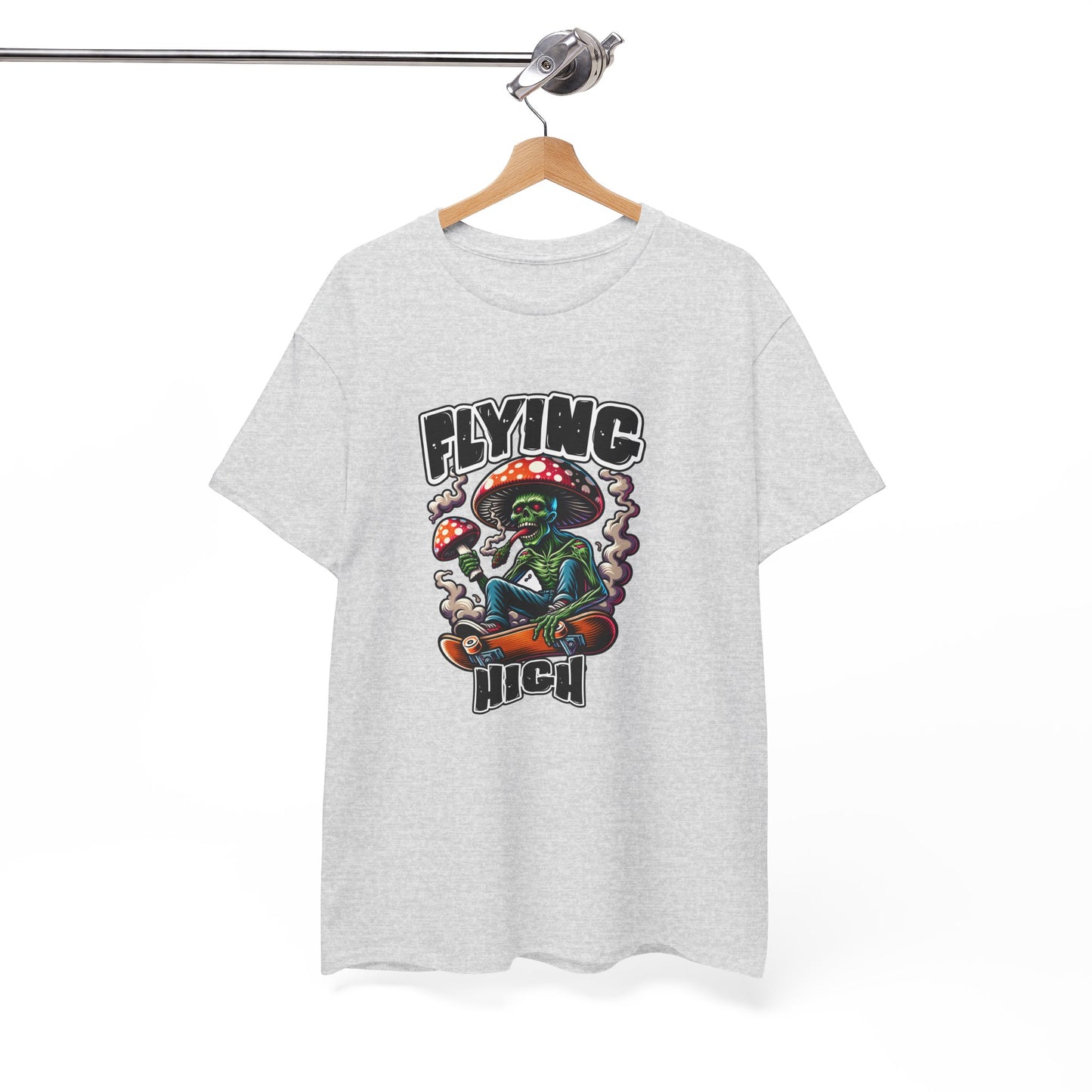 Flying High Unisex Cotton Tee, Psychedelic Shirt, Casual Wear, Gift for Stoners, Retro Fashion, Fun Graphic T-Shirt