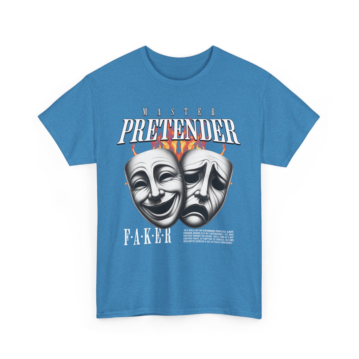 Theatrical Masks Unisex Heavy Cotton Tee, Perfect for Drama Lovers, Gift for Actors, Casual Wear, Theatre Fan Apparel