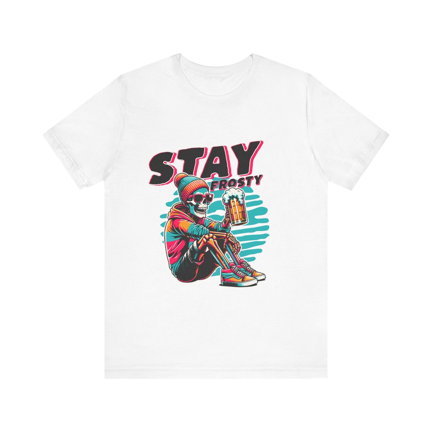 Stay Frosty Unisex Tee, Cool Graphic Shirt, Summer Vibes, Casual Wear, Gift for Him, Music Festival Fashion