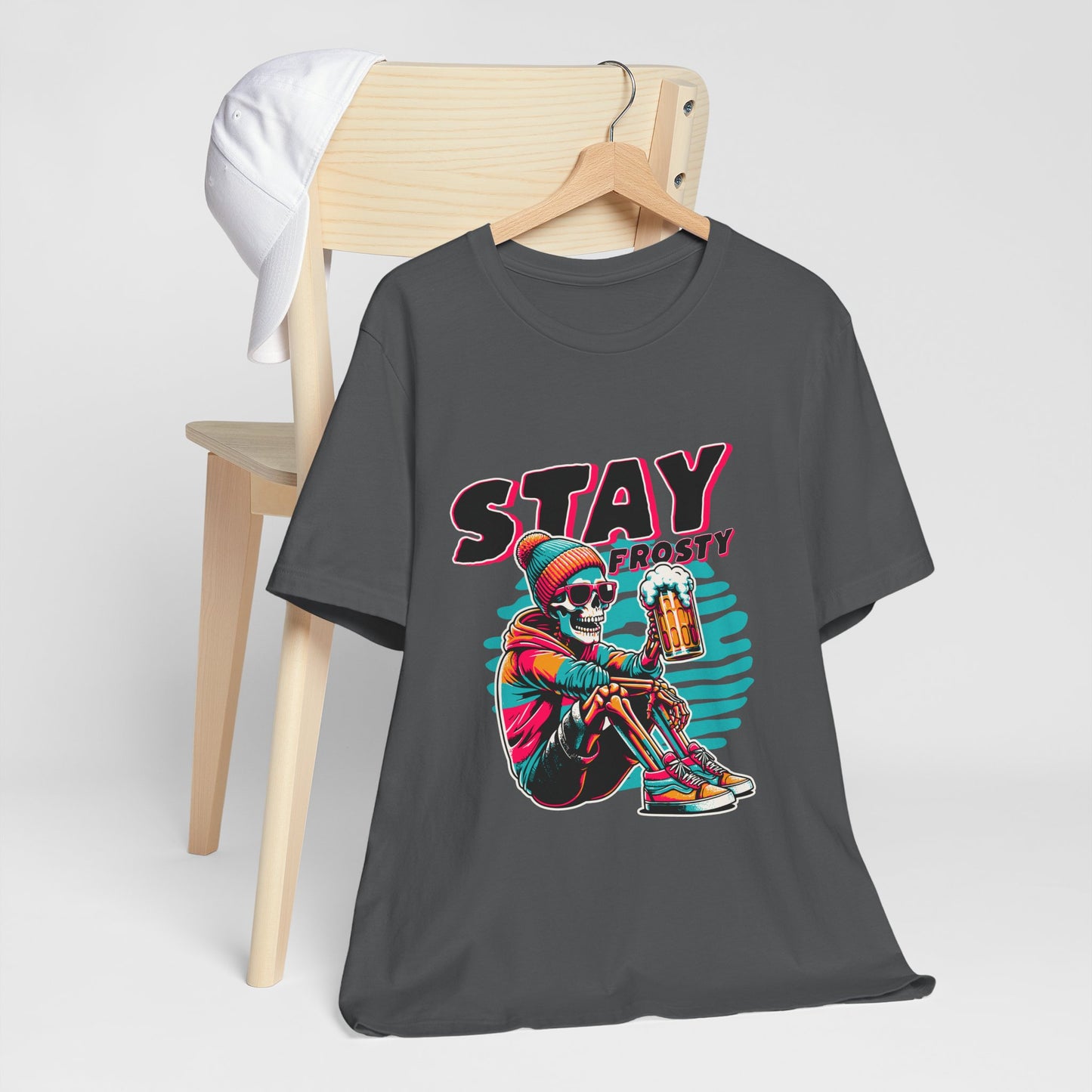 Stay Frosty Unisex Tee, Cool Graphic Shirt, Summer Vibes, Casual Wear, Gift for Him, Music Festival Fashion