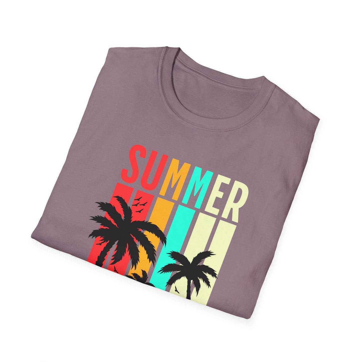 Summer Vibes Unisex T-Shirt, Beach Party Shirt, Casual Wear, Gift for Friends, Vacation Outfit, Coaster Inspired Design