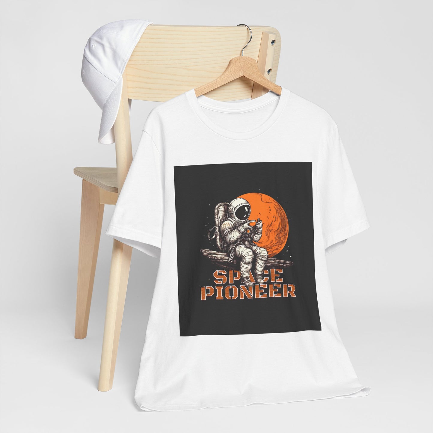 Space Pioneer Unisex Tee - Astronaut Graphic Shirt, Cool Space Themed Gift, Sci-Fi Lover Apparel, Casual Wear, Cosmic Adventure