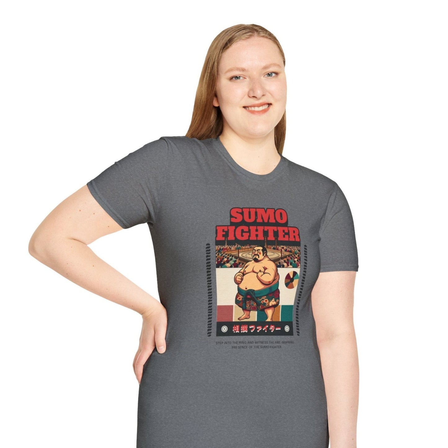 Sumo Fighter Graphic Tee | Fun Unisex T-Shirt for Sports Fans, Unique Gift, Casual Style, Anime Lovers, Vintage Aesthetic