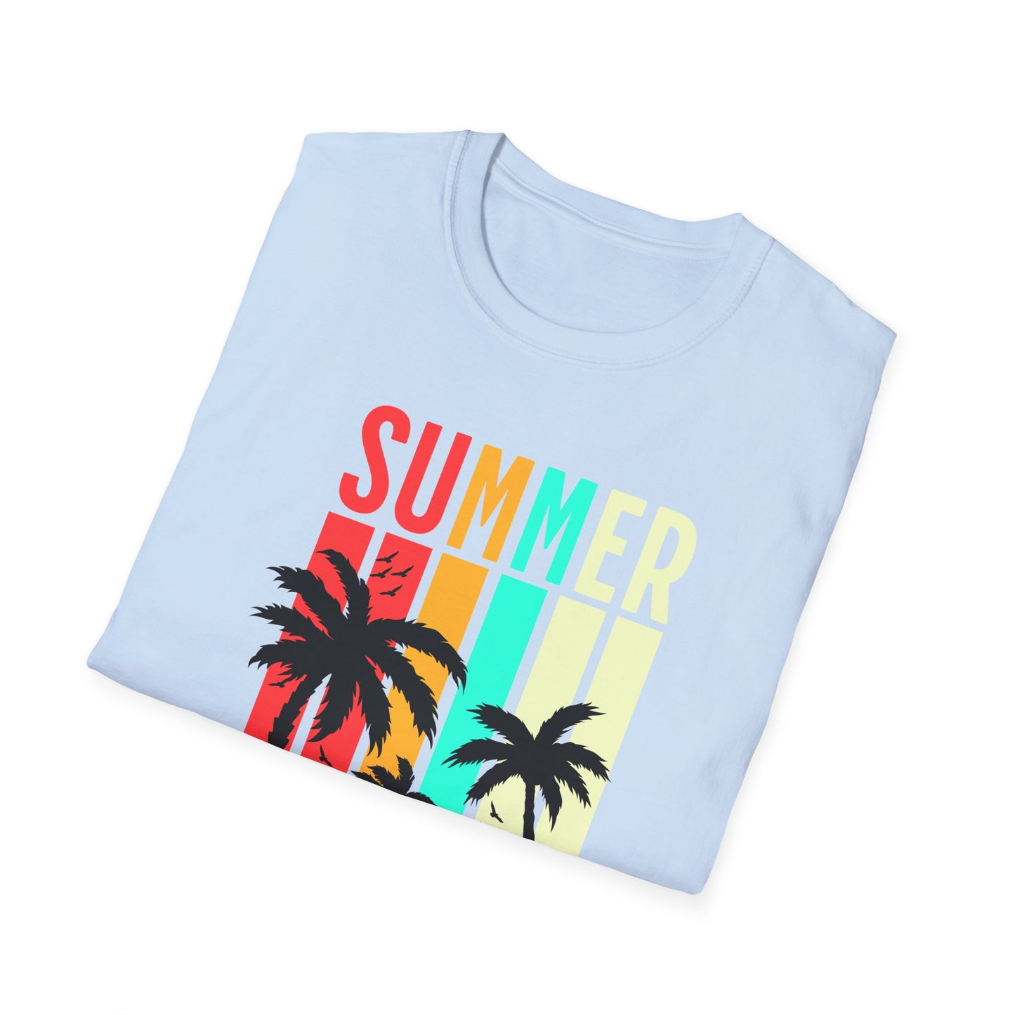 Summer Vibes Unisex T-Shirt, Beach Party Shirt, Casual Wear, Gift for Friends, Vacation Outfit, Coaster Inspired Design