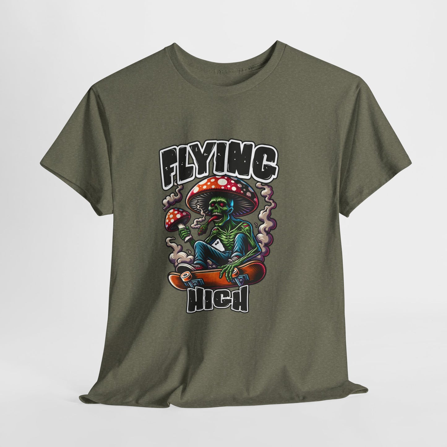 Flying High Unisex Cotton Tee, Psychedelic Shirt, Casual Wear, Gift for Stoners, Retro Fashion, Fun Graphic T-Shirt