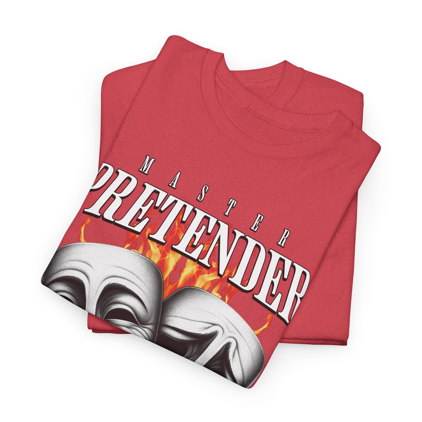 Theatrical Masks Unisex Heavy Cotton Tee, Perfect for Drama Lovers, Gift for Actors, Casual Wear, Theatre Fan Apparel
