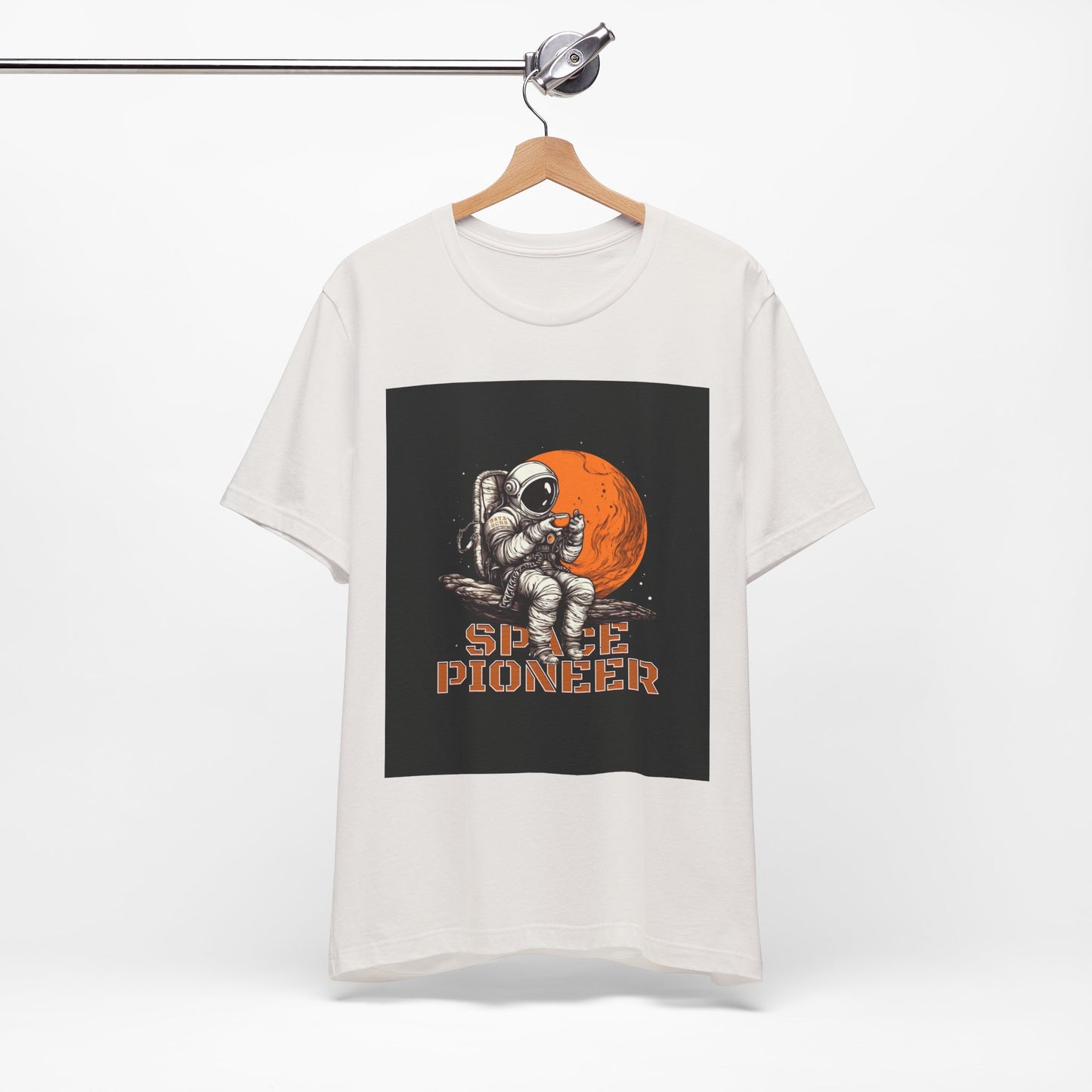 Space Pioneer Unisex Tee - Astronaut Graphic Shirt, Cool Space Themed Gift, Sci-Fi Lover Apparel, Casual Wear, Cosmic Adventure