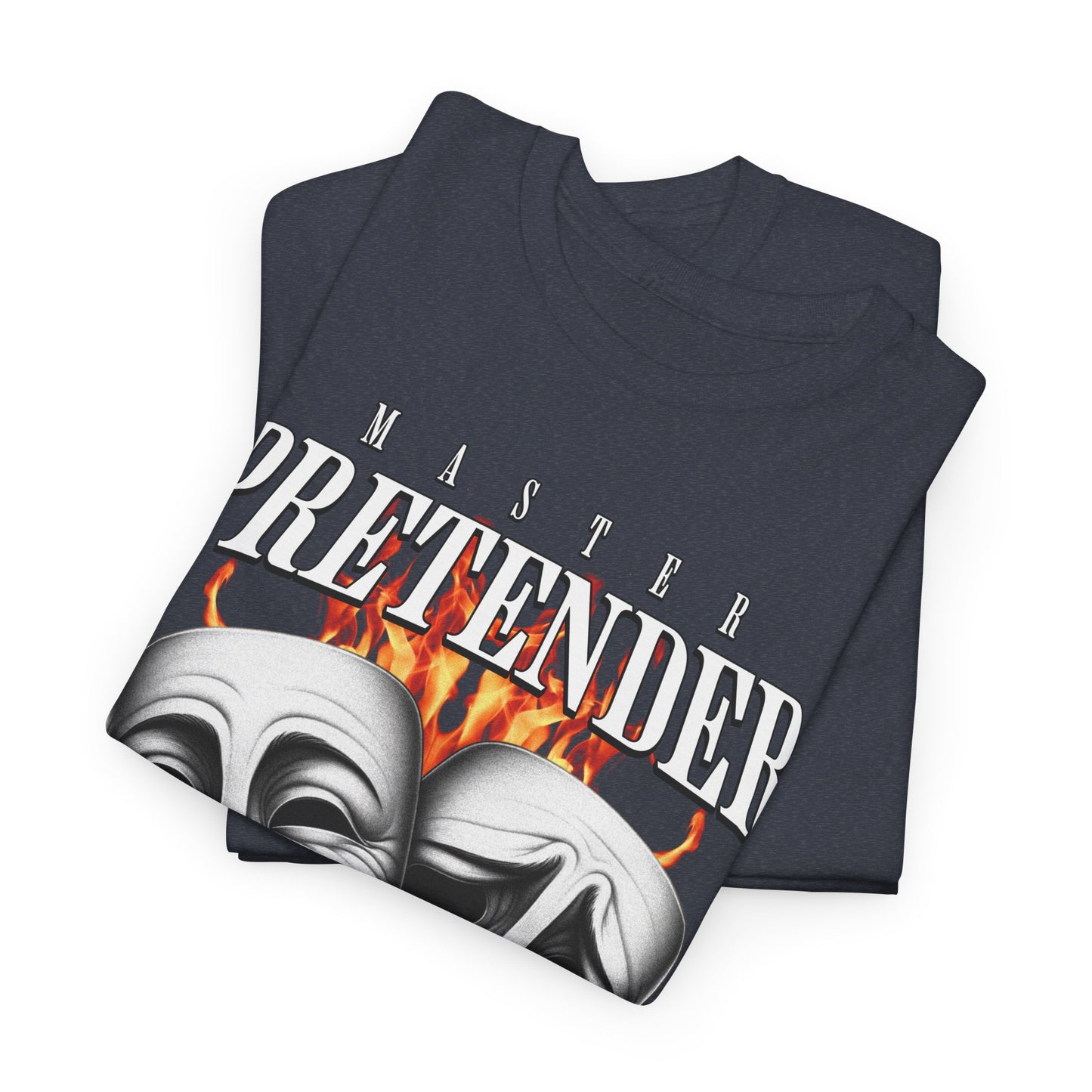 Theatrical Masks Unisex Heavy Cotton Tee, Perfect for Drama Lovers, Gift for Actors, Casual Wear, Theatre Fan Apparel