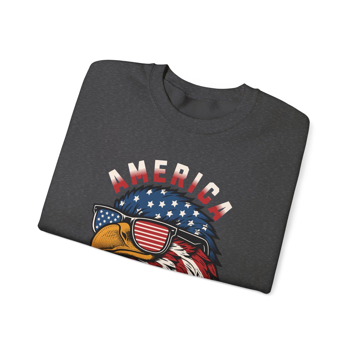 Patriotic Eagle Crewneck Sweatshirt, America Sweatshirt, Unisex Pullover, 4th of July Shirt, Eagle Graphic Sweatshirt