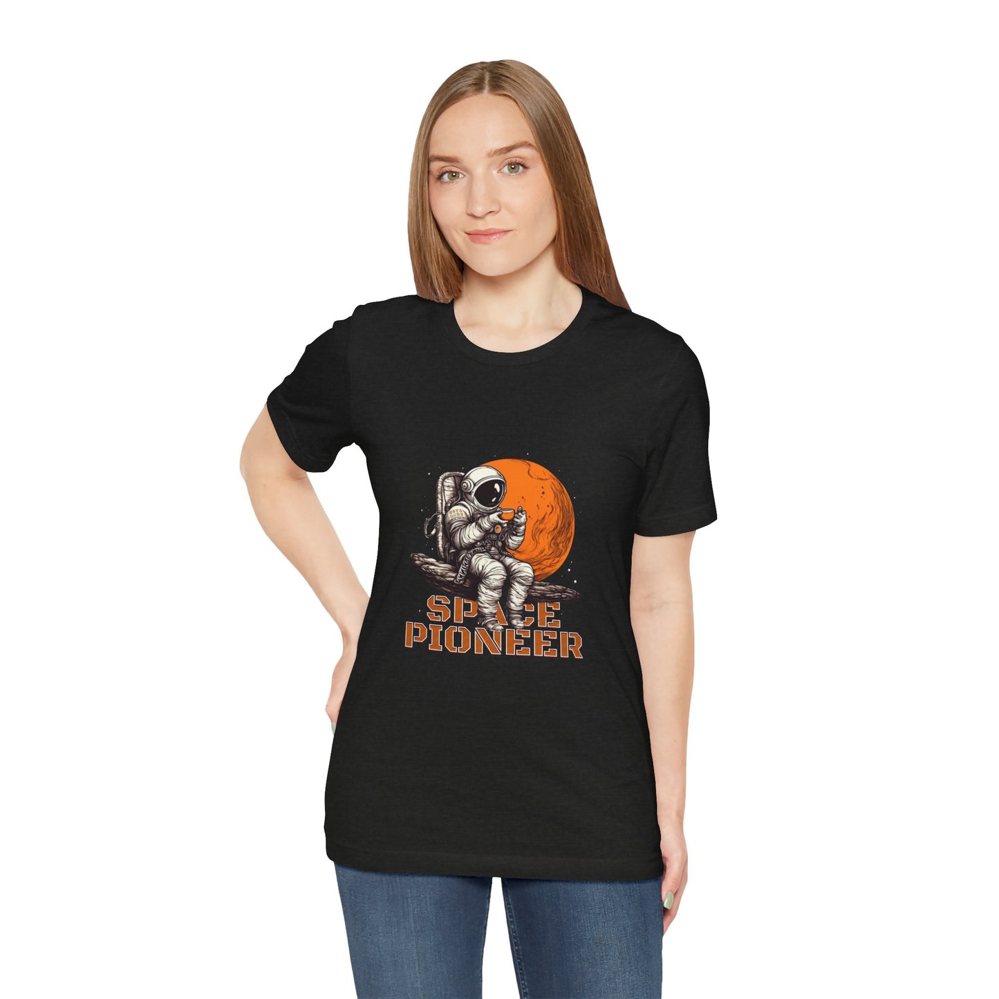 Space Pioneer Astronaut Tee, Cosmic Shirt, Gift for Astro Lovers, Unisex Graphic Tee, Sci-Fi T-Shirt, Casual Spacewear
