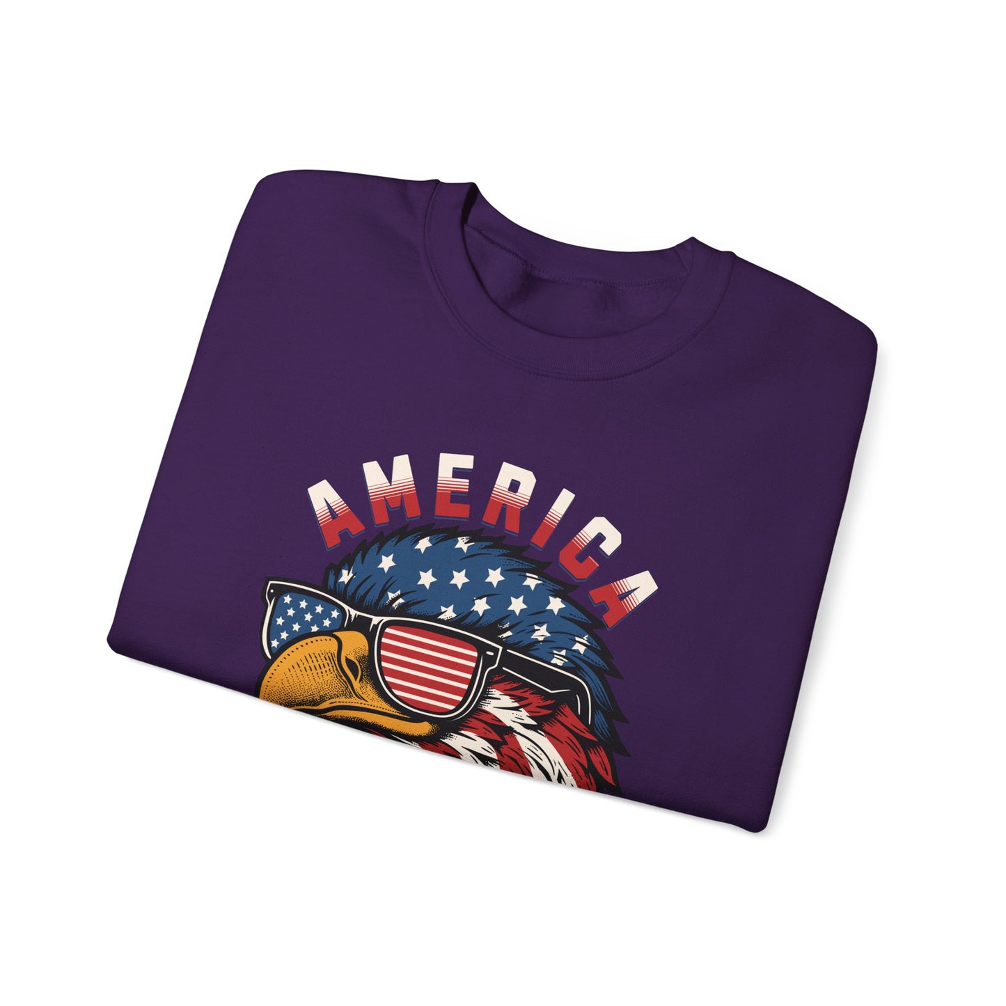 Patriotic Eagle Crewneck Sweatshirt, America Sweatshirt, Unisex Pullover, 4th of July Shirt, Eagle Graphic Sweatshirt