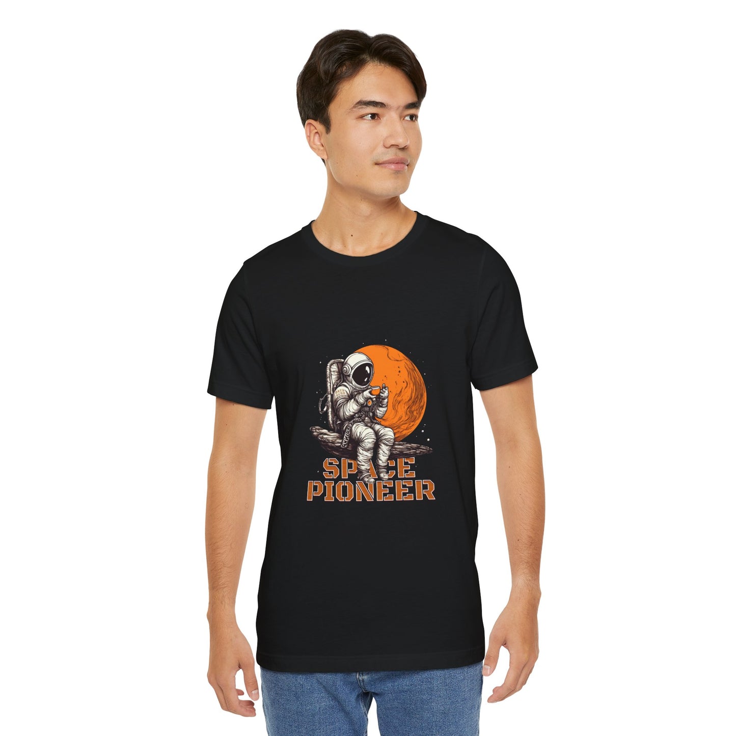 Space Pioneer Astronaut Tee, Cosmic Shirt, Gift for Astro Lovers, Unisex Graphic Tee, Sci-Fi T-Shirt, Casual Spacewear