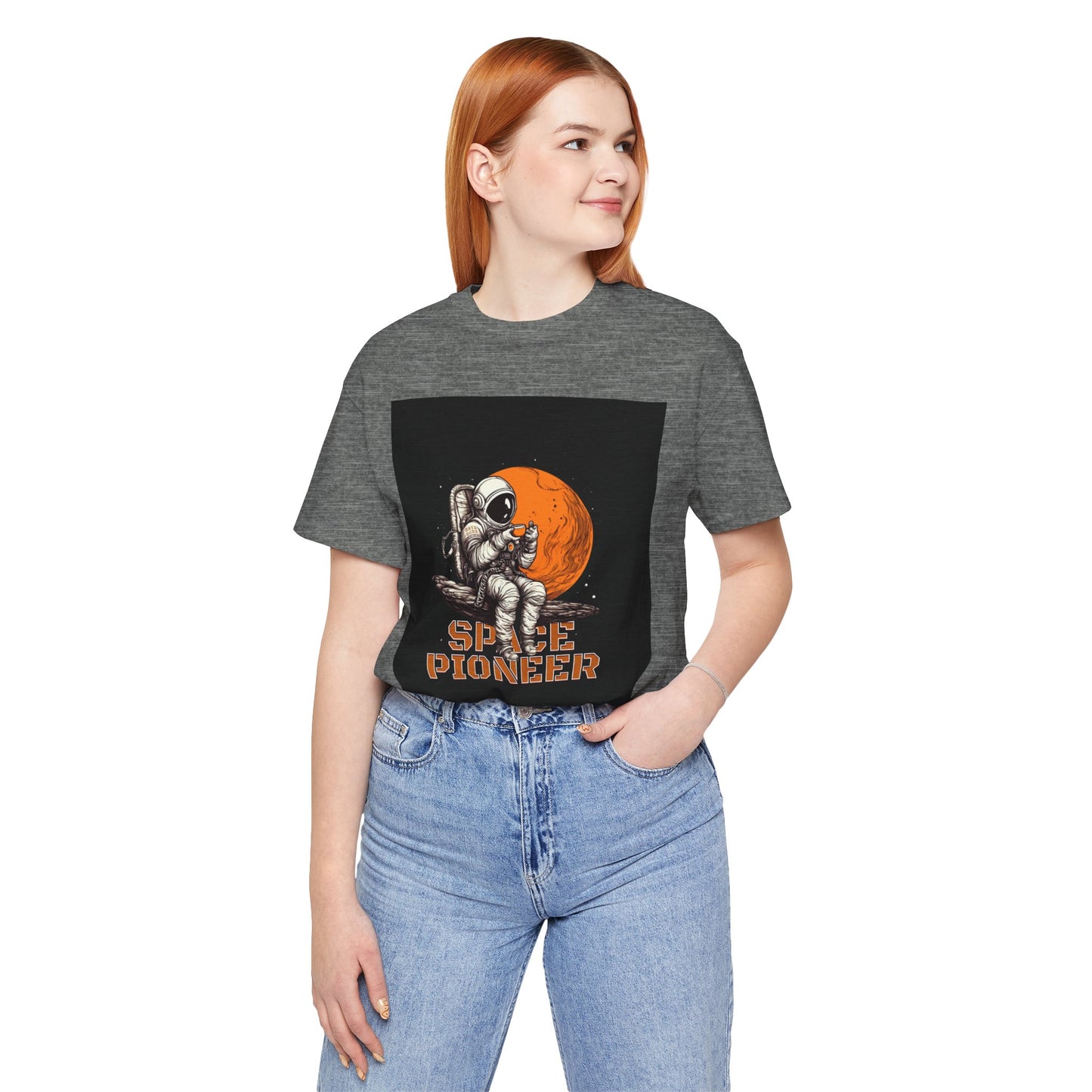 Space Pioneer Unisex Tee - Astronaut Graphic Shirt, Cool Space Themed Gift, Sci-Fi Lover Apparel, Casual Wear, Cosmic Adventure