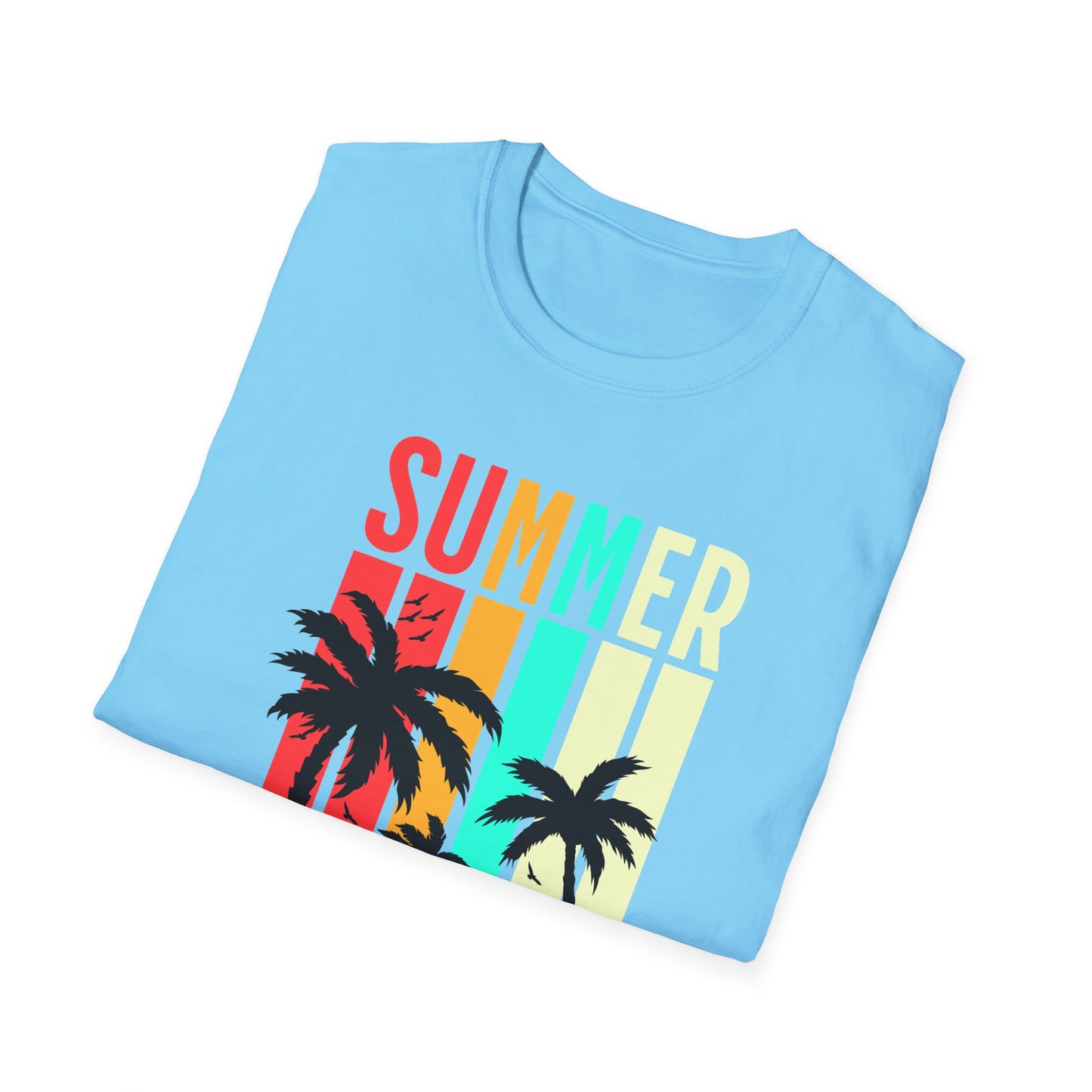 Summer Vibes Unisex T-Shirt, Beach Party Shirt, Casual Wear, Gift for Friends, Vacation Outfit, Coaster Inspired Design