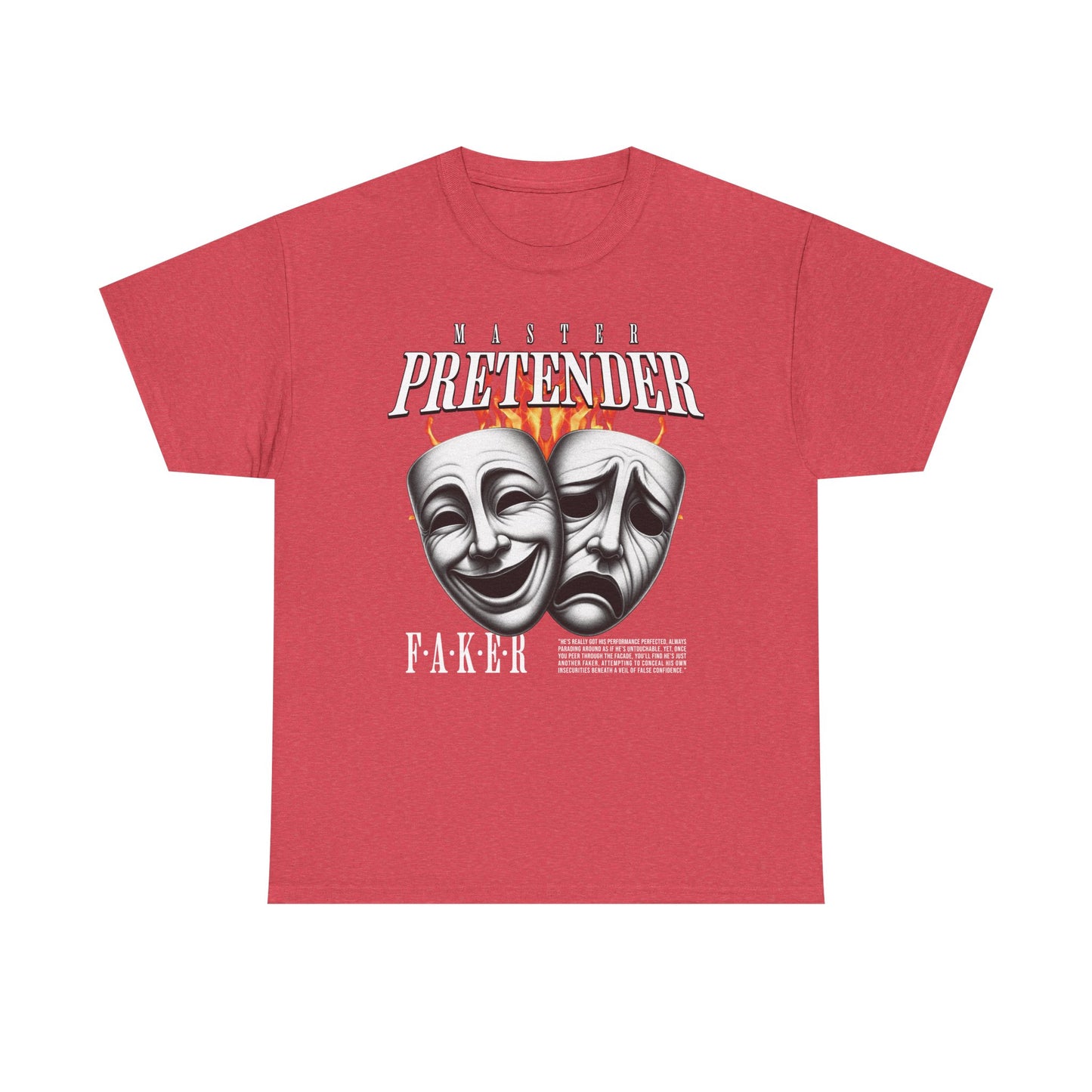 Theatrical Masks Unisex Heavy Cotton Tee, Perfect for Drama Lovers, Gift for Actors, Casual Wear, Theatre Fan Apparel