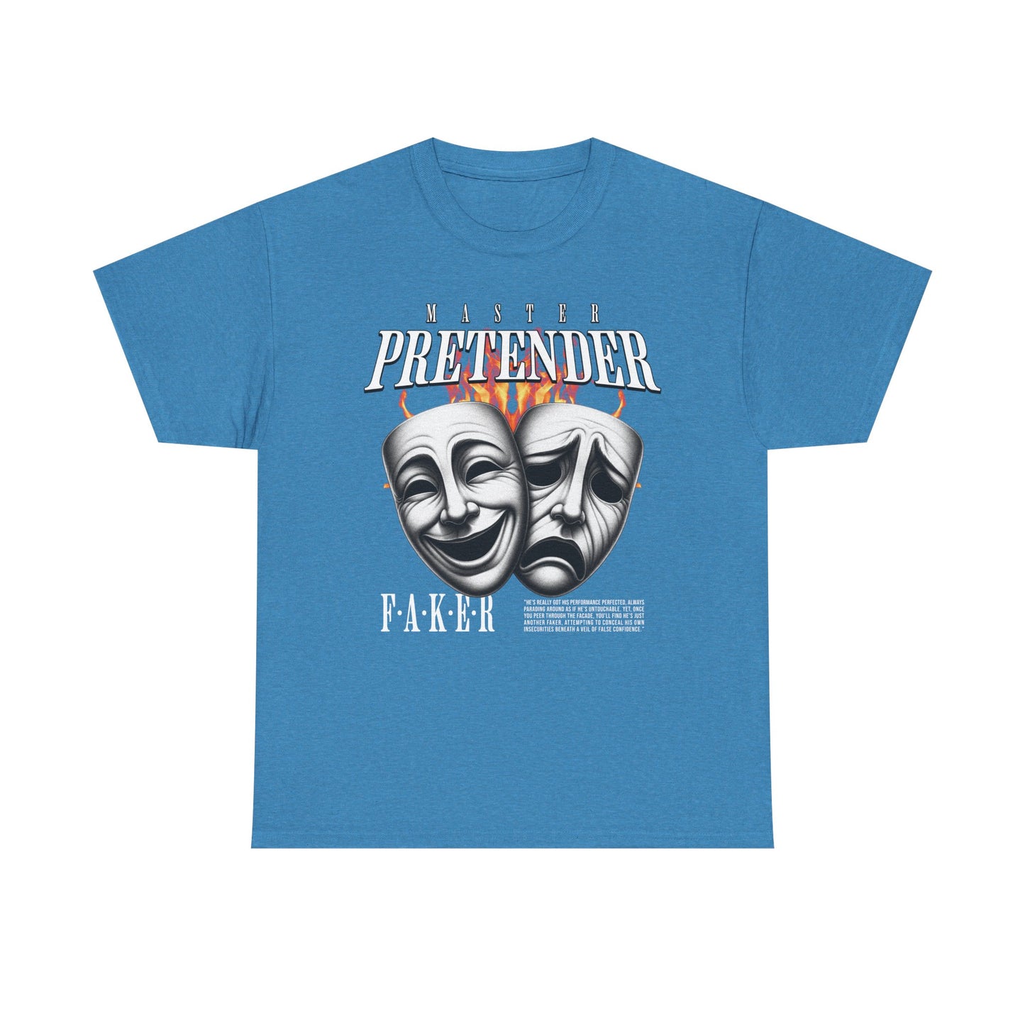 Theatrical Masks Unisex Heavy Cotton Tee, Perfect for Drama Lovers, Gift for Actors, Casual Wear, Theatre Fan Apparel