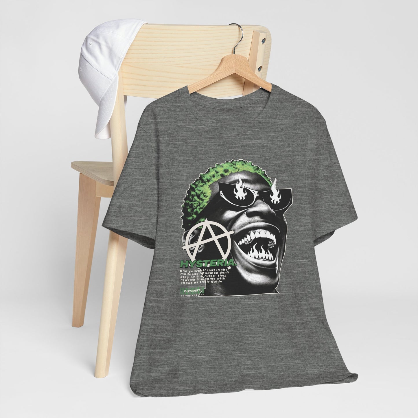 Bold Graphic Tee, Edgy Streetwear Shirt, Urban Casual Wear, Unisex Fashion Top, Gift for Music Lovers, Distinctive Artwork Tee