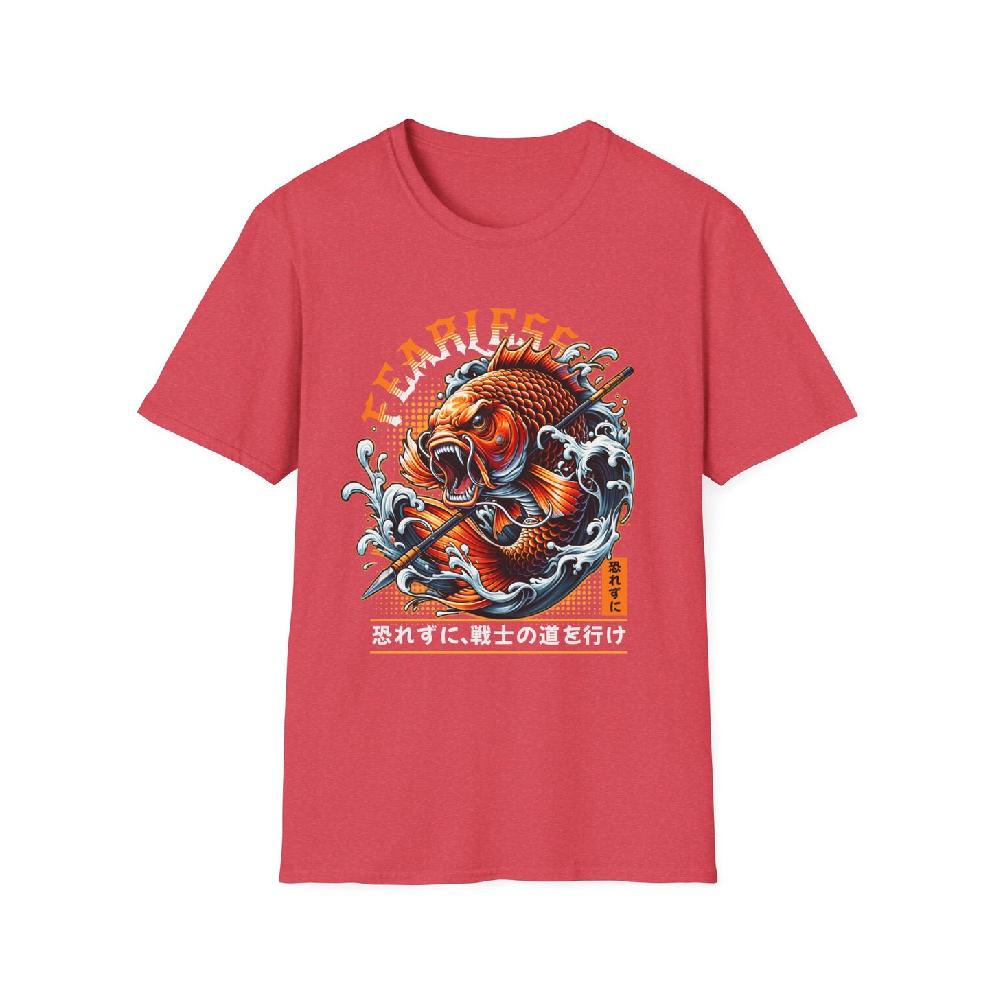 Fearless Koi Unisex Softstyle T-Shirt - Inspirational Gift, Casual Wear, Everyday Comfort, Success Apparel, Relaxed Fit