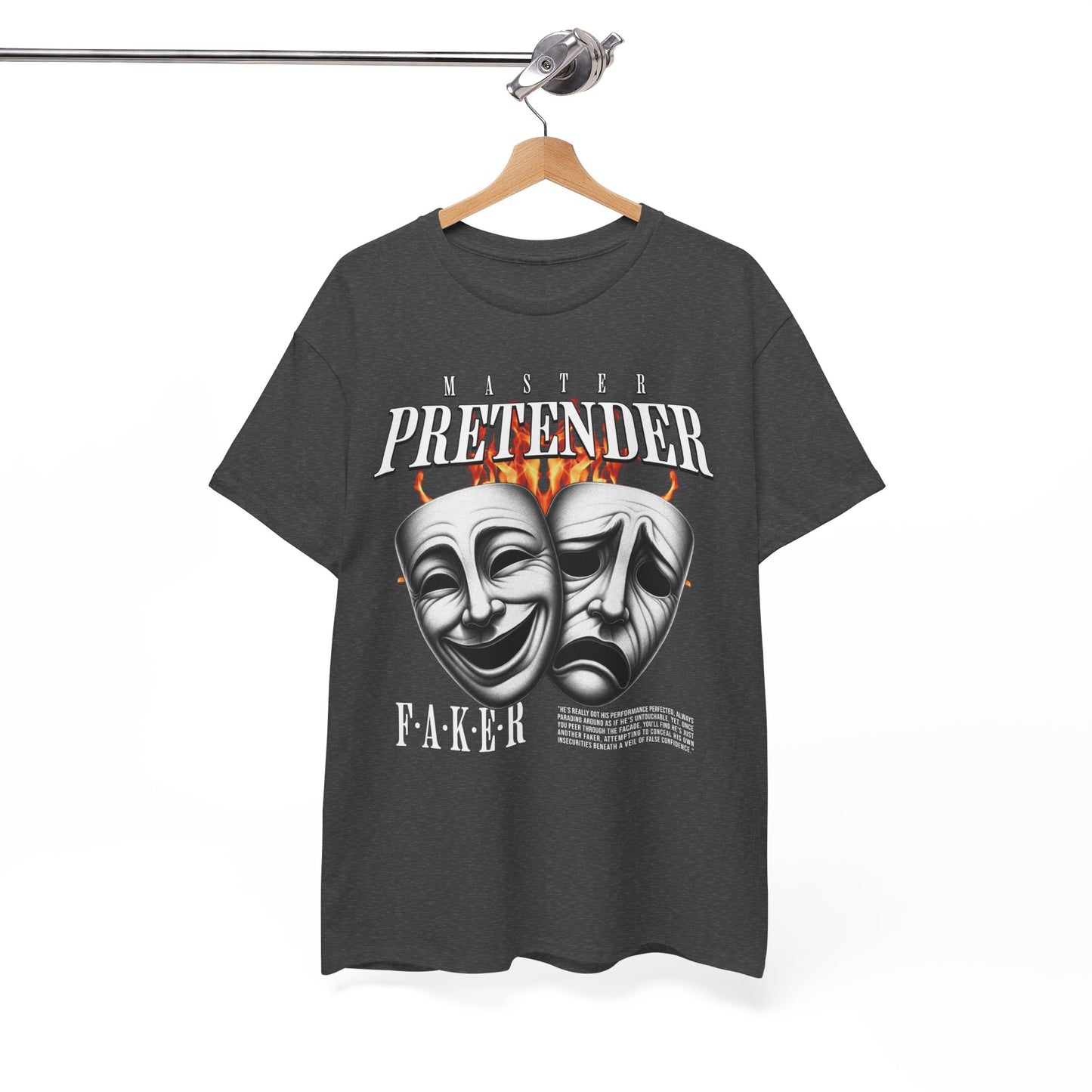 Theatrical Masks Unisex Heavy Cotton Tee, Perfect for Drama Lovers, Gift for Actors, Casual Wear, Theatre Fan Apparel
