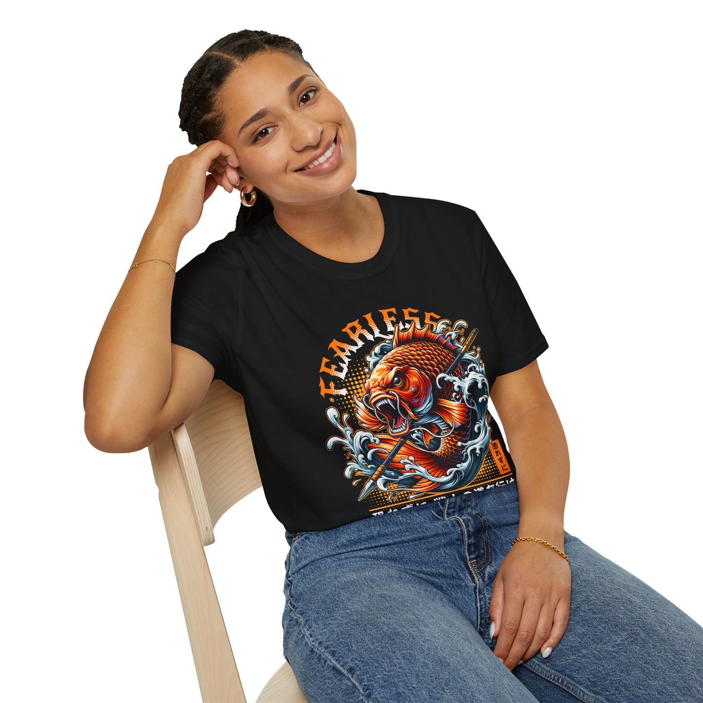 Fearless Koi Unisex Softstyle T-Shirt - Inspirational Gift, Casual Wear, Everyday Comfort, Success Apparel, Relaxed Fit