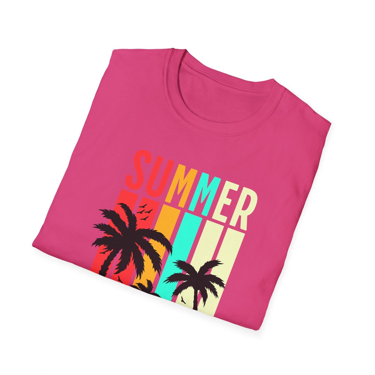 Summer Vibes Unisex T-Shirt, Beach Party Shirt, Casual Wear, Gift for Friends, Vacation Outfit, Coaster Inspired Design