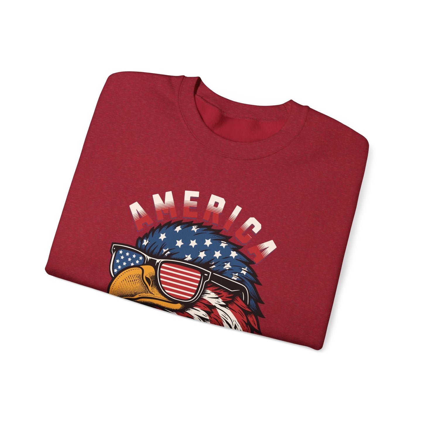 Patriotic Eagle Crewneck Sweatshirt, America Sweatshirt, Unisex Pullover, 4th of July Shirt, Eagle Graphic Sweatshirt